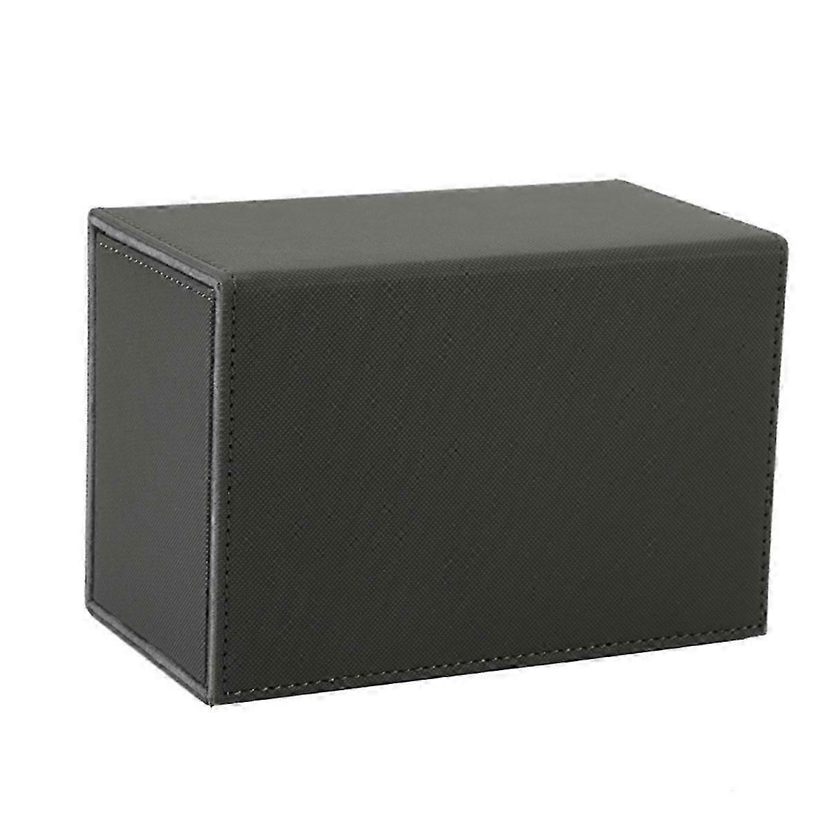 Card Deck Box, Premium Card Box with Flip Dice Tray , gray