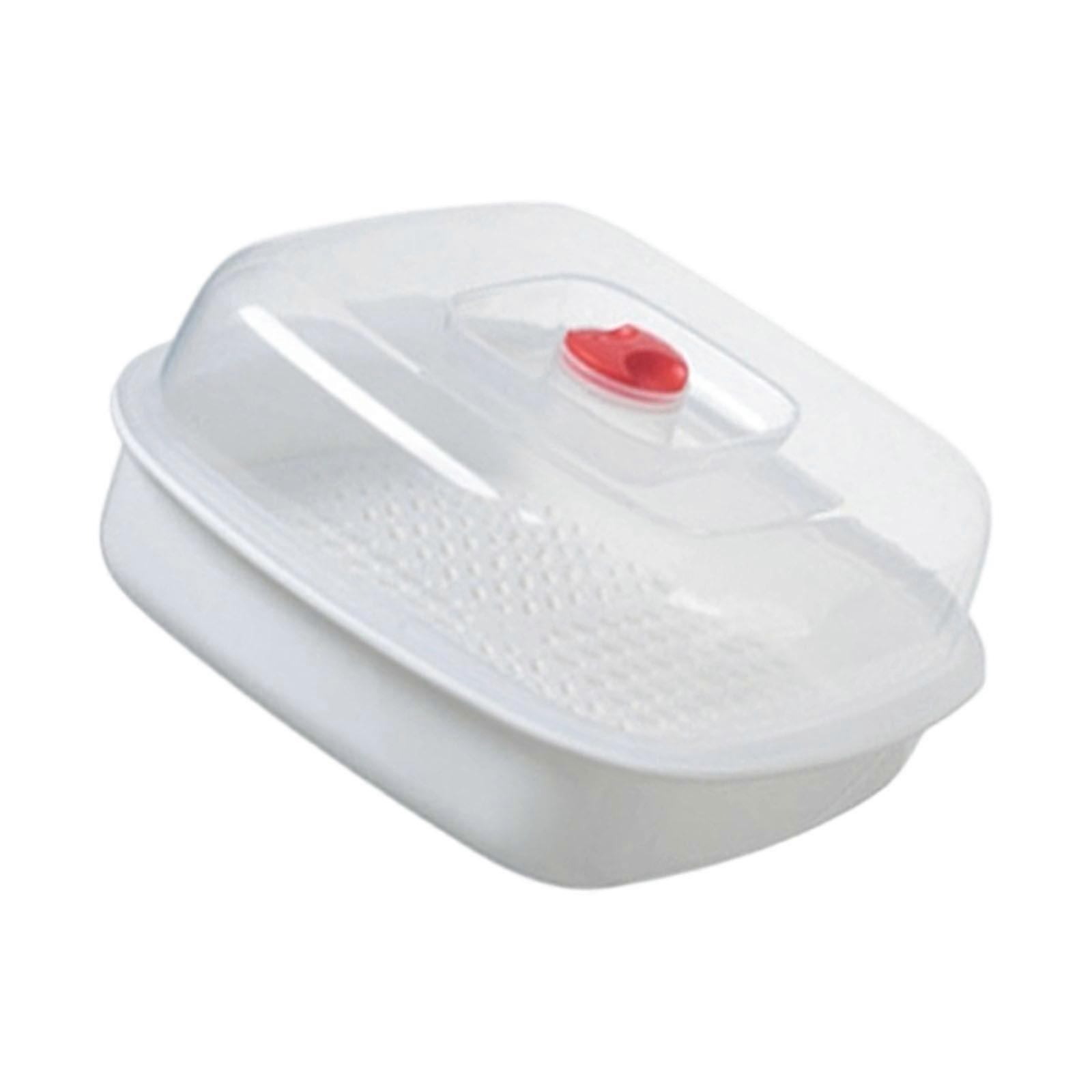 Microwave Safe Steamer Box With Wide Ergonomic Handle Clear Lid And Steam Vent For Efficient Heating Materials Multiple Layer Design Multicolor