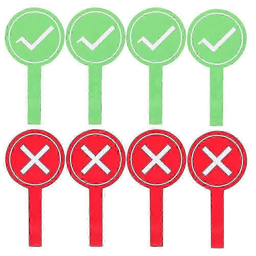 True False Sign Board 8pcs Reusable Paddles Classroom Answer Paddle Judging Board Reusable Answer Paddle Auction Paddles Classroom Student Supplies Ed