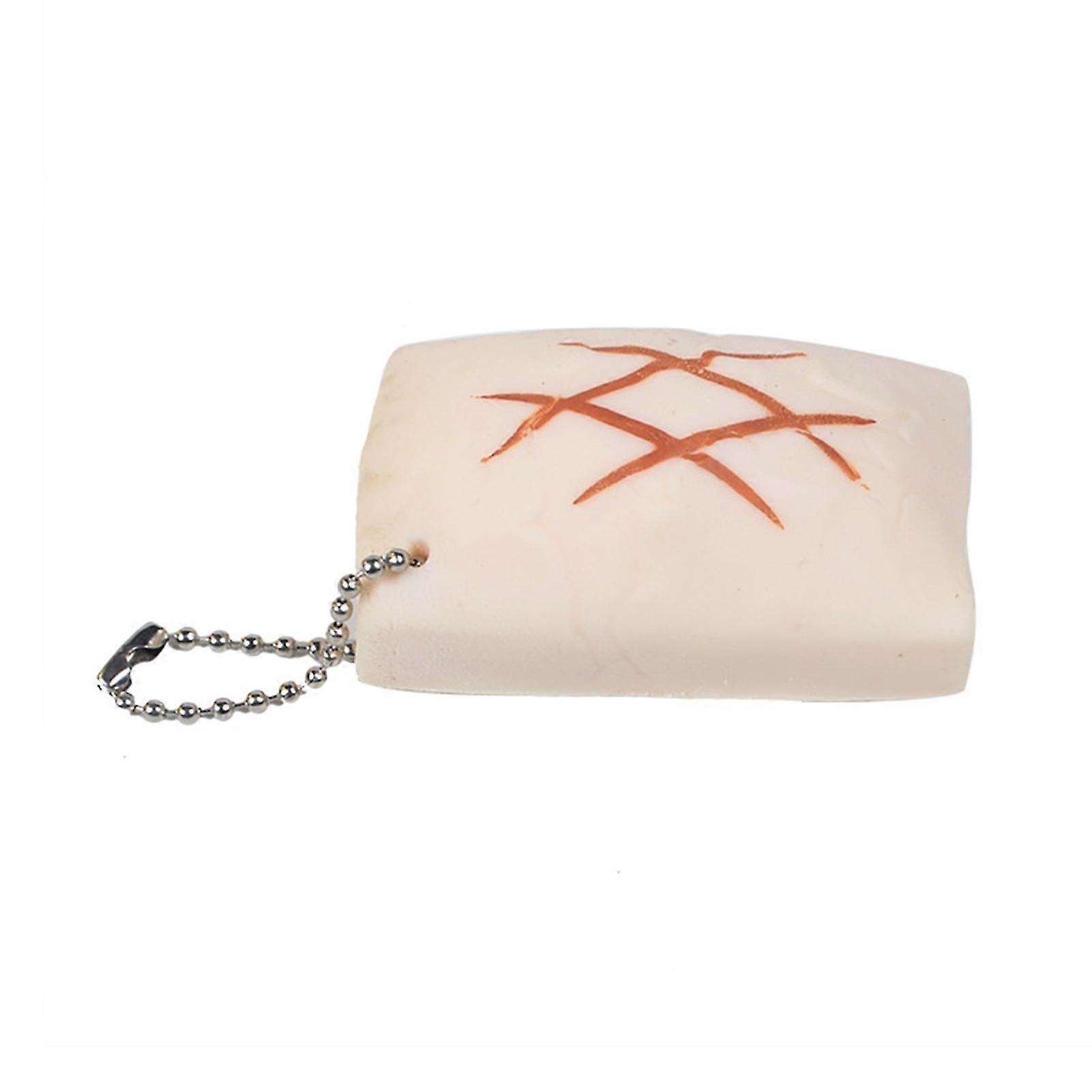 Pinch Toy Soft Texture Flexible Simulated Quick Recovery with Key Chain Reduce Pressure Gift Japanese Tofu Anti-stress Squeeze Toy