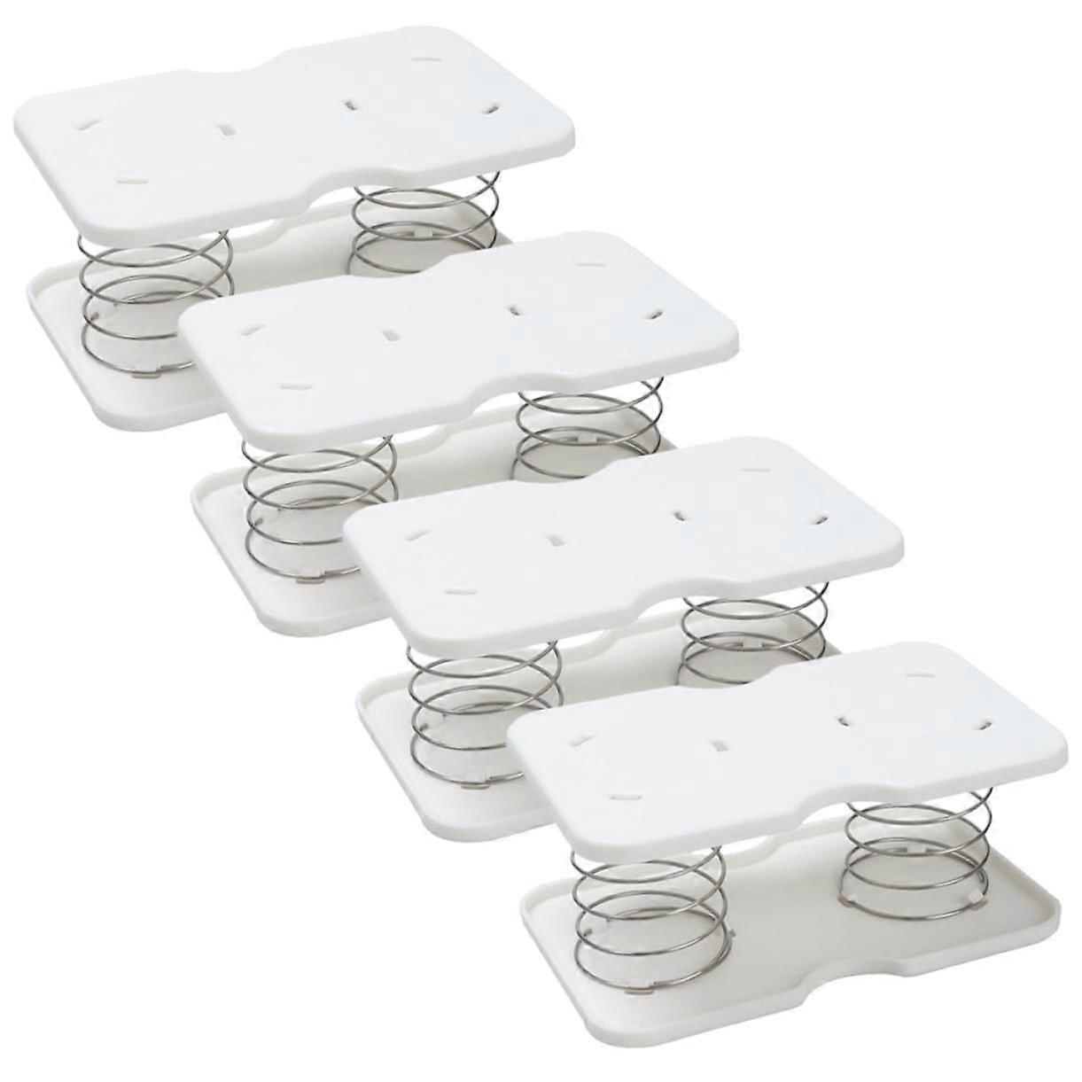 Tissue Box Spring Bracket 4Pack White, Strong Load Bearing, Easy Dispensing Holder, Napkin Box Accessory