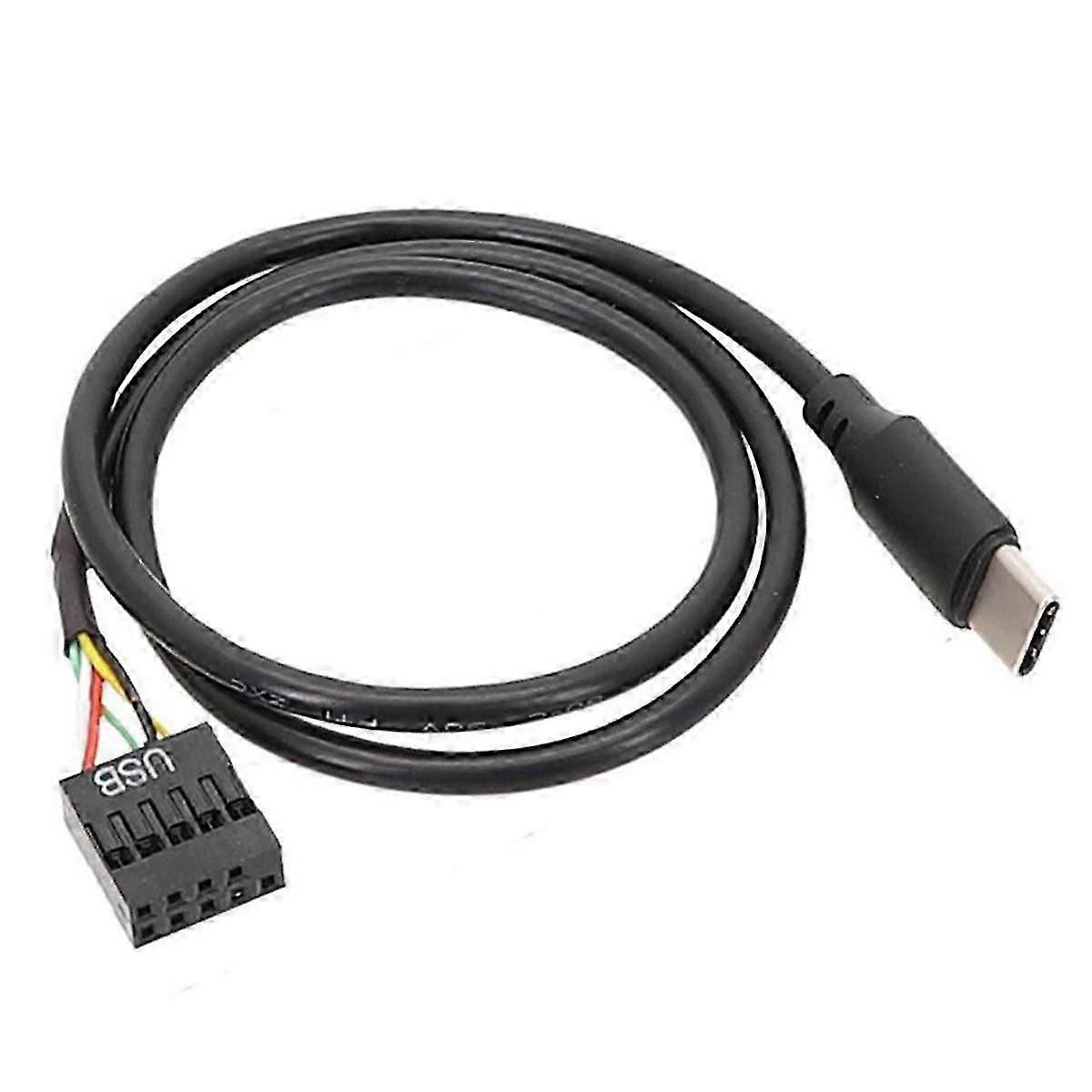1Pcs USB 9Pin to USB Type C Cable for Computer Motherboard to USBC Secondary Screen PC LCD Screen 9-2025