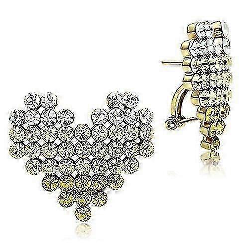 IP Gold(Ion Plating) Brass Earrings with Top Grade Crystal in Multi Color for Women Multi Color Stone Color Style GL333