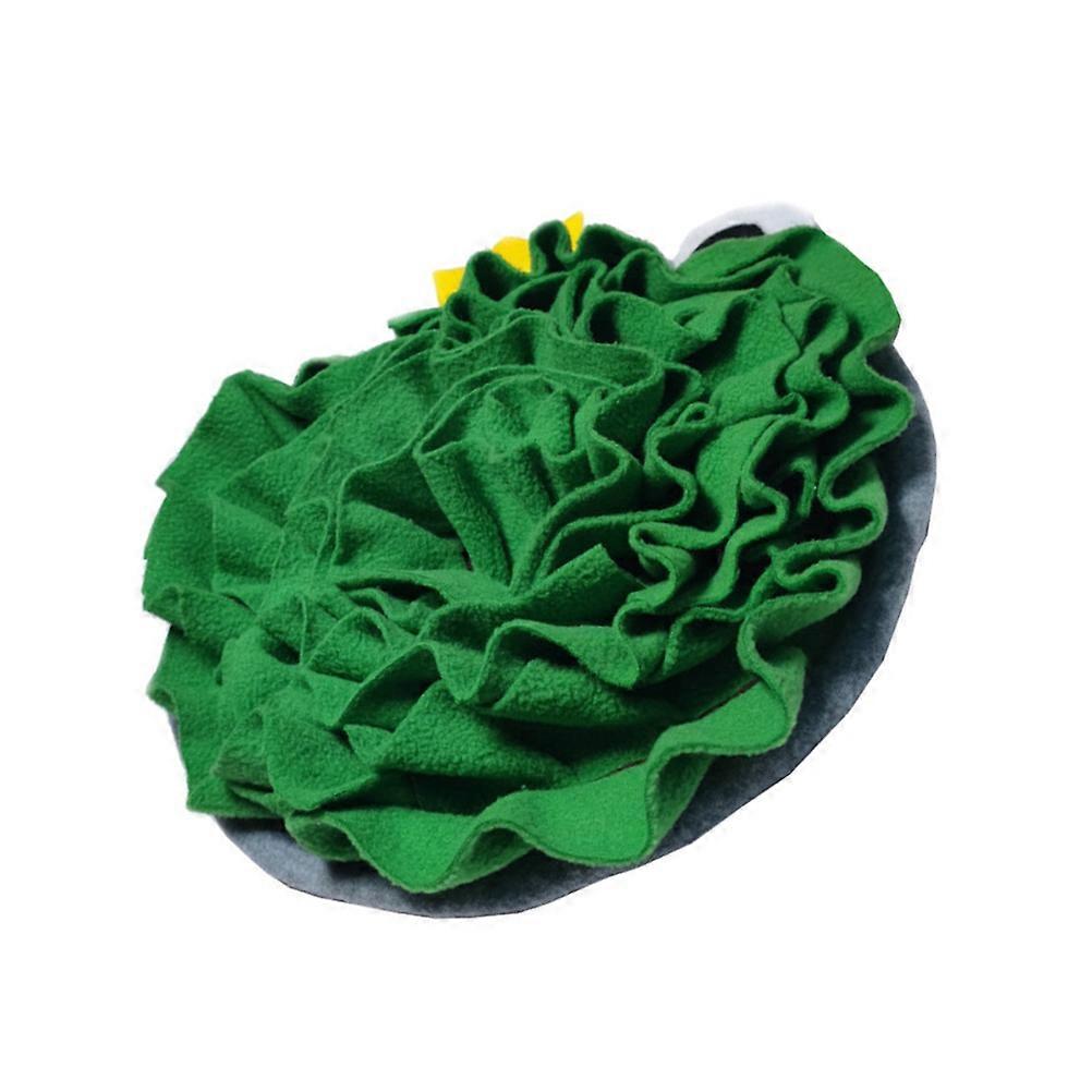 Foraging Mat For Dog Toy Plush Feeding Time Green Stress Relief 1Set