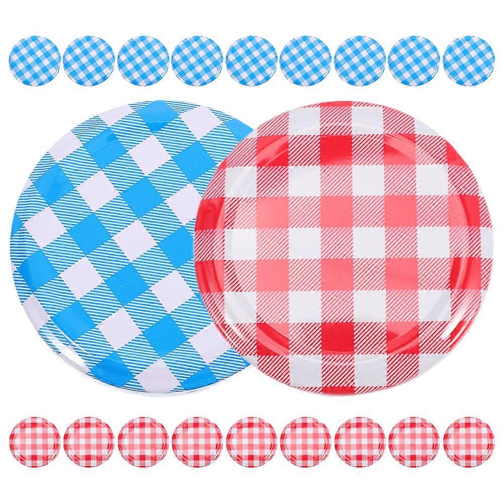 Wide Mouth Mason Jar Lids Round Shape for Storage Accessories Metal Assorted Color Storage 50Pcs