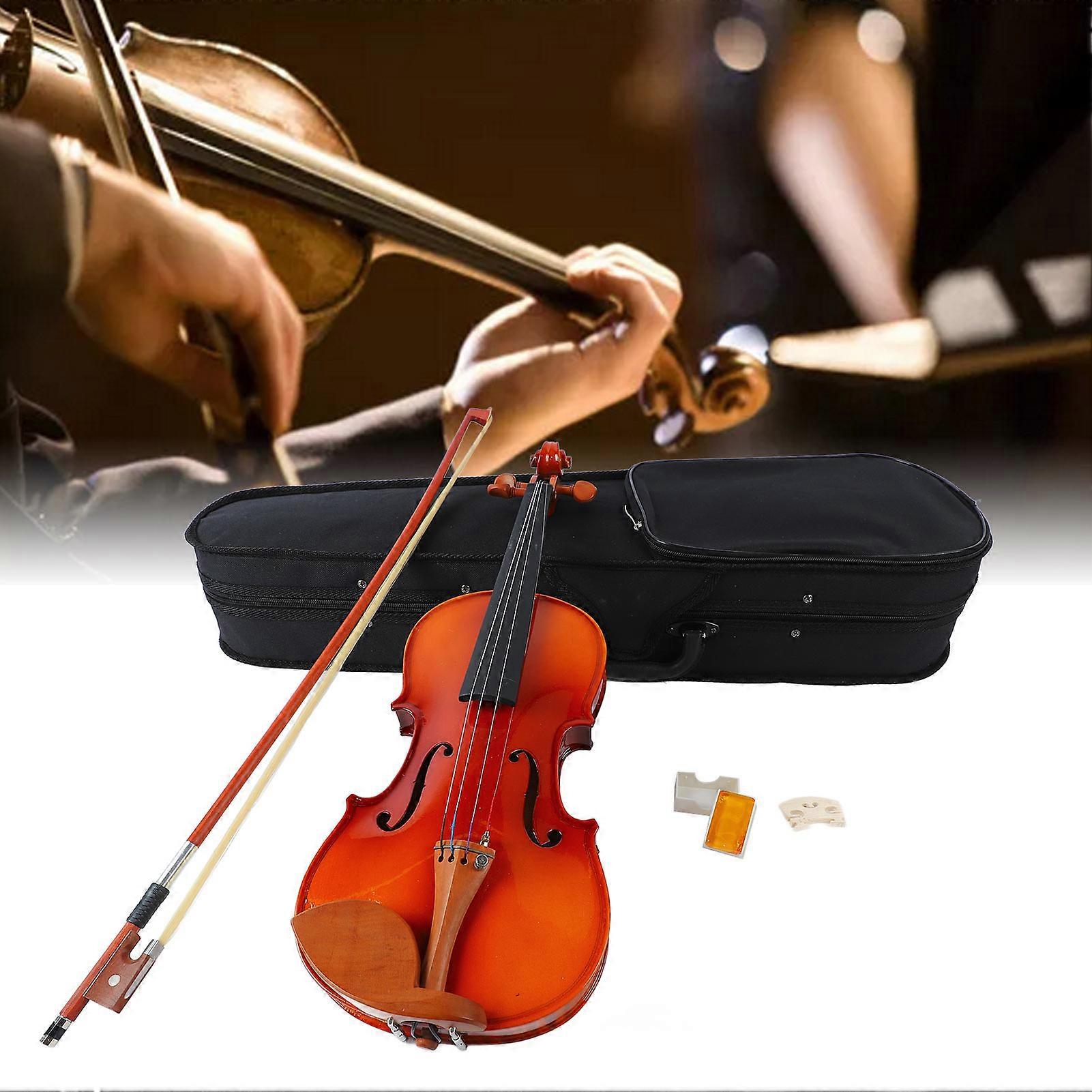 Violin 1/4 Matte Solid Wood Acoustic Instrument 47cm Durable