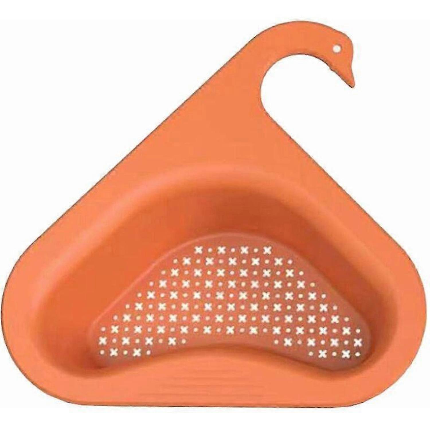 Swan Abflusskorb, Mehrzweck-Spülsieb für Küchenspüle, hängender Swan Abflusskorb Spülkanal für Wasserhahn (orange)