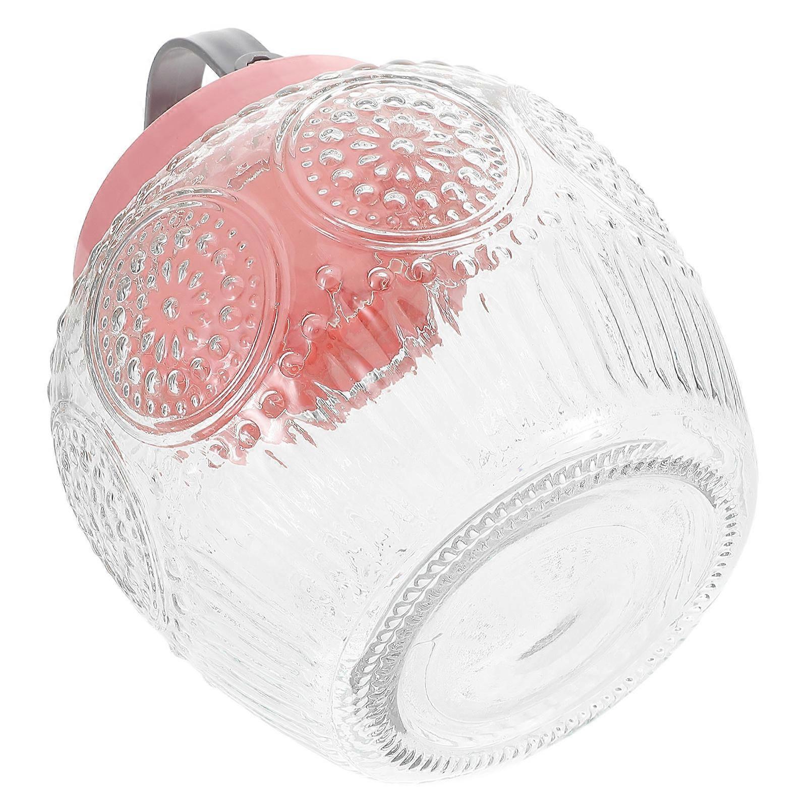 Glass Storage Jars for Kitchen Use with Airtight Lids Pink Container