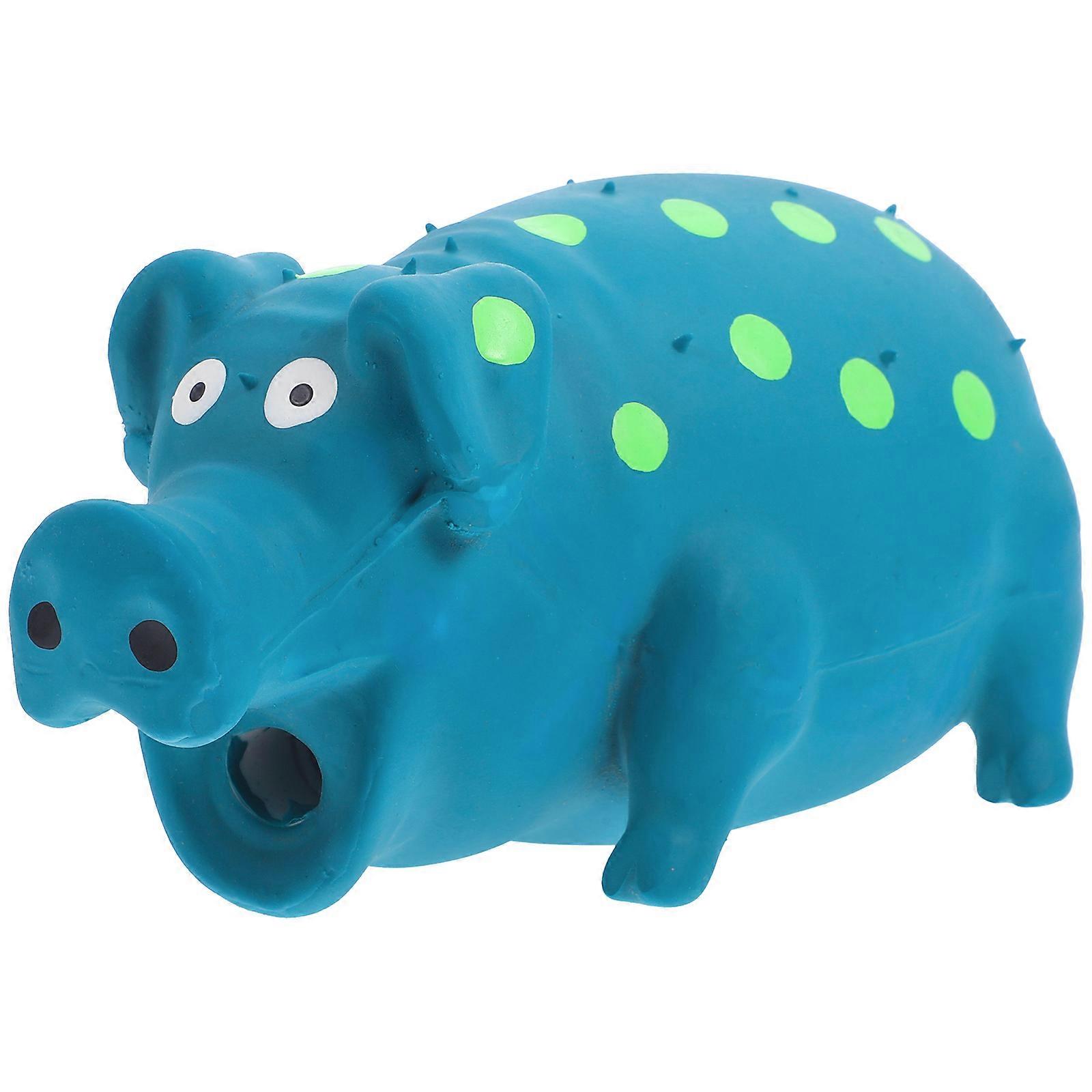 Dog Chew Toy Pig Shape for Teething 2Pcs Durable Small Puppy Plaything