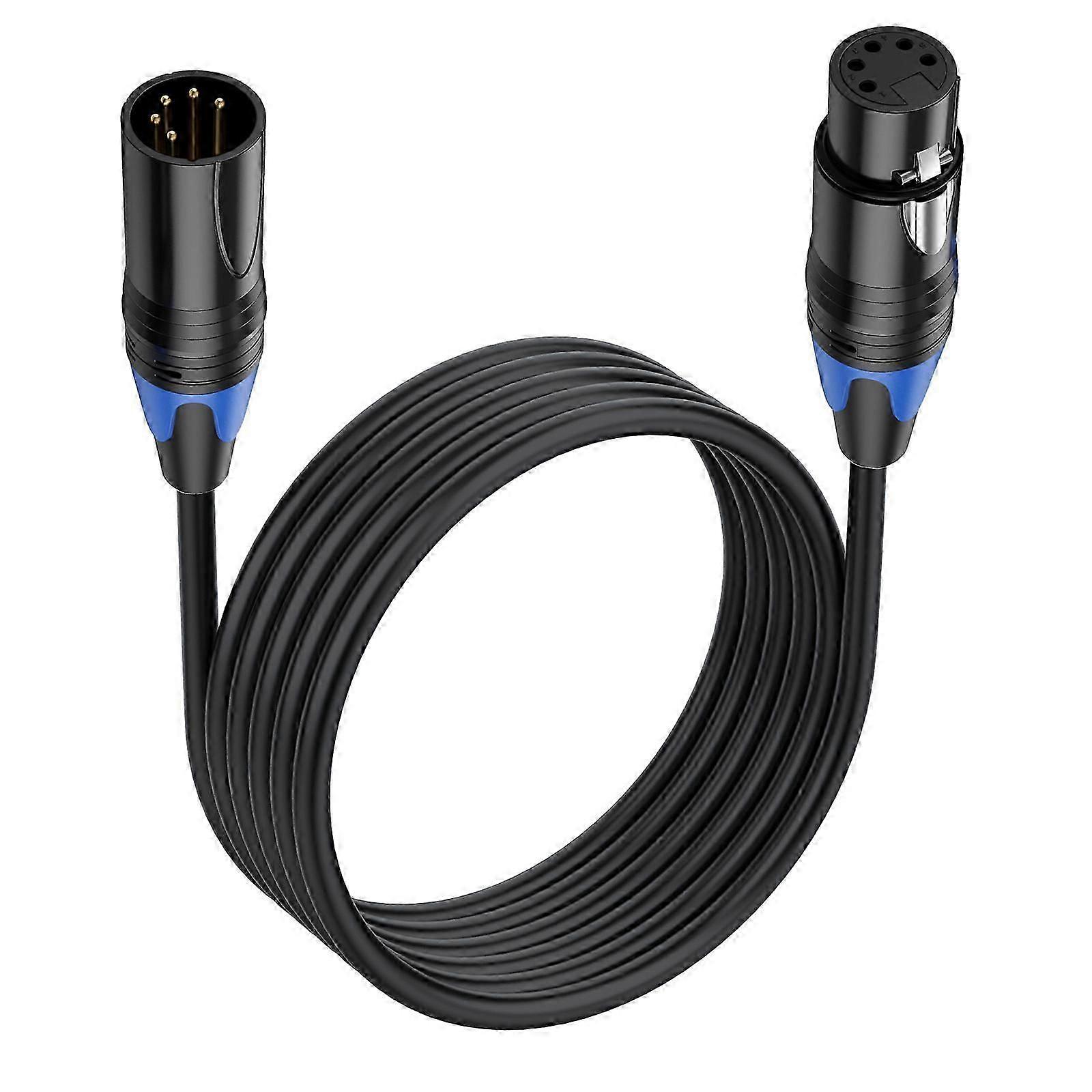 5Pin XLR to DMX512 Connection Cable Wire Male to Female XLR Connector Lead Cord for Lighting Control and Connection