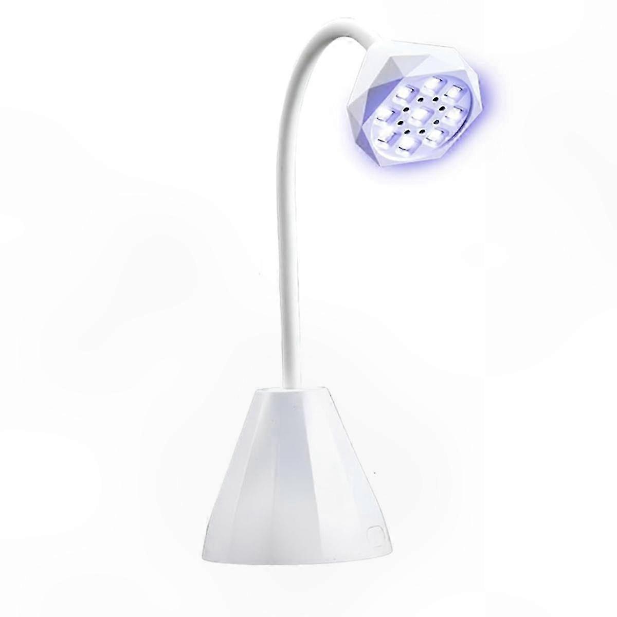 Portable UV LED Nail Dryer with Rechargeable Battery, Cordless Gooseneck Design for Quick Gel Polish Curing