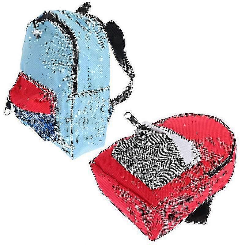 2pcs Mini Schoolbag Model Mini House Doll Backpack Micro Scene Adornment