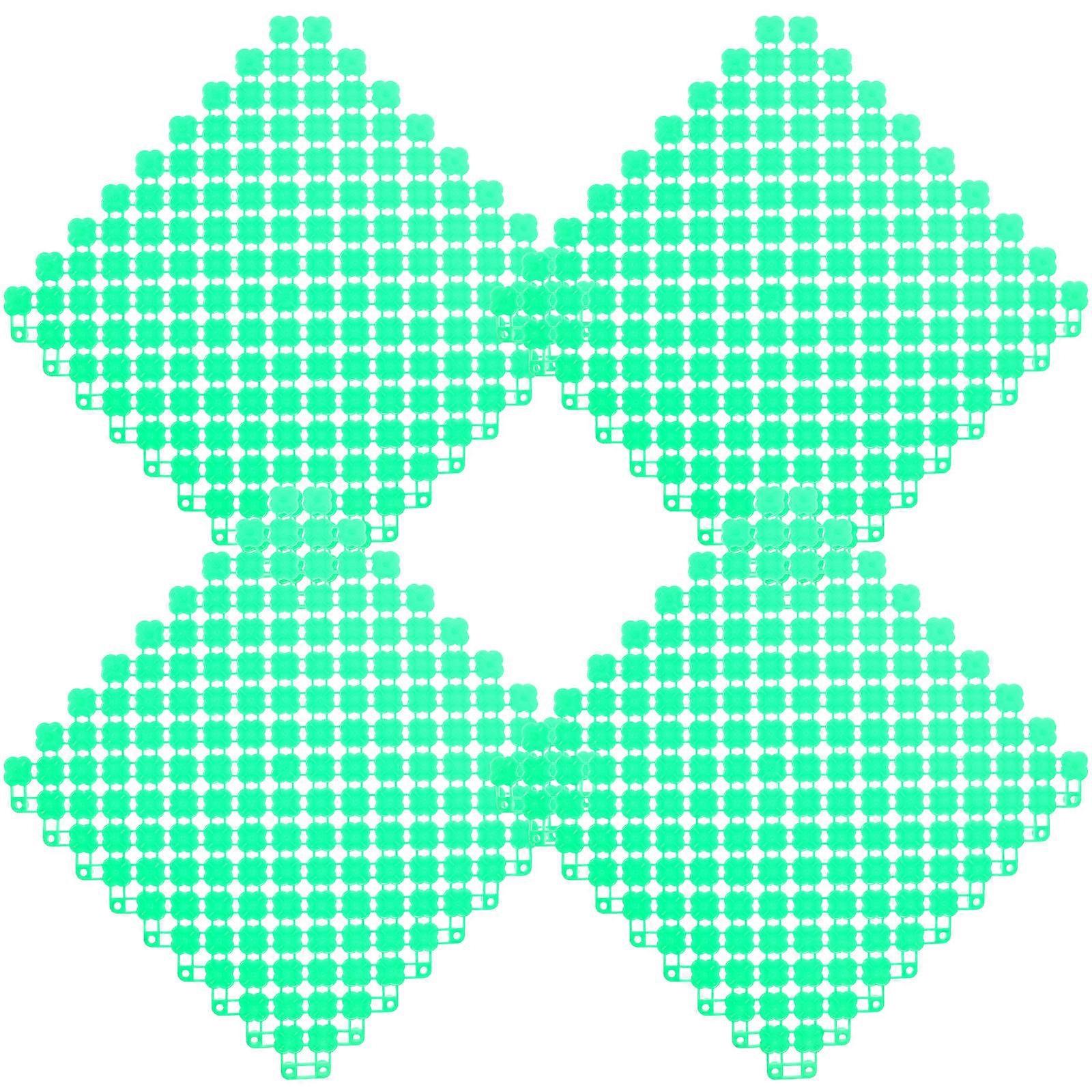 Pet Cage Floor Mat Set for DIY Use with 4Pcs Durable Green Plastic Mats