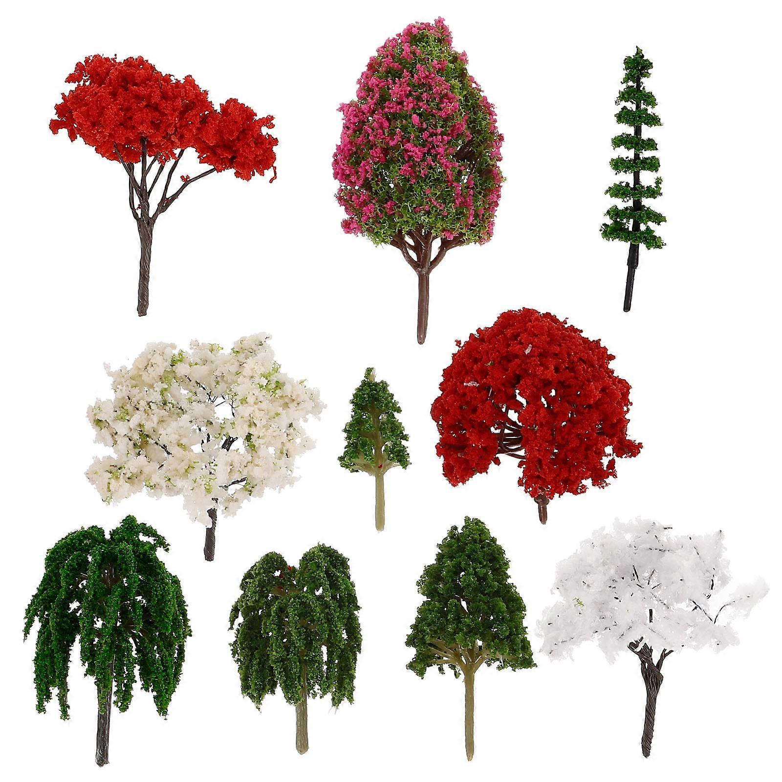 Miniature Tree Simulated Tree Ornament for Decoration 20Pcs Sand Table Use