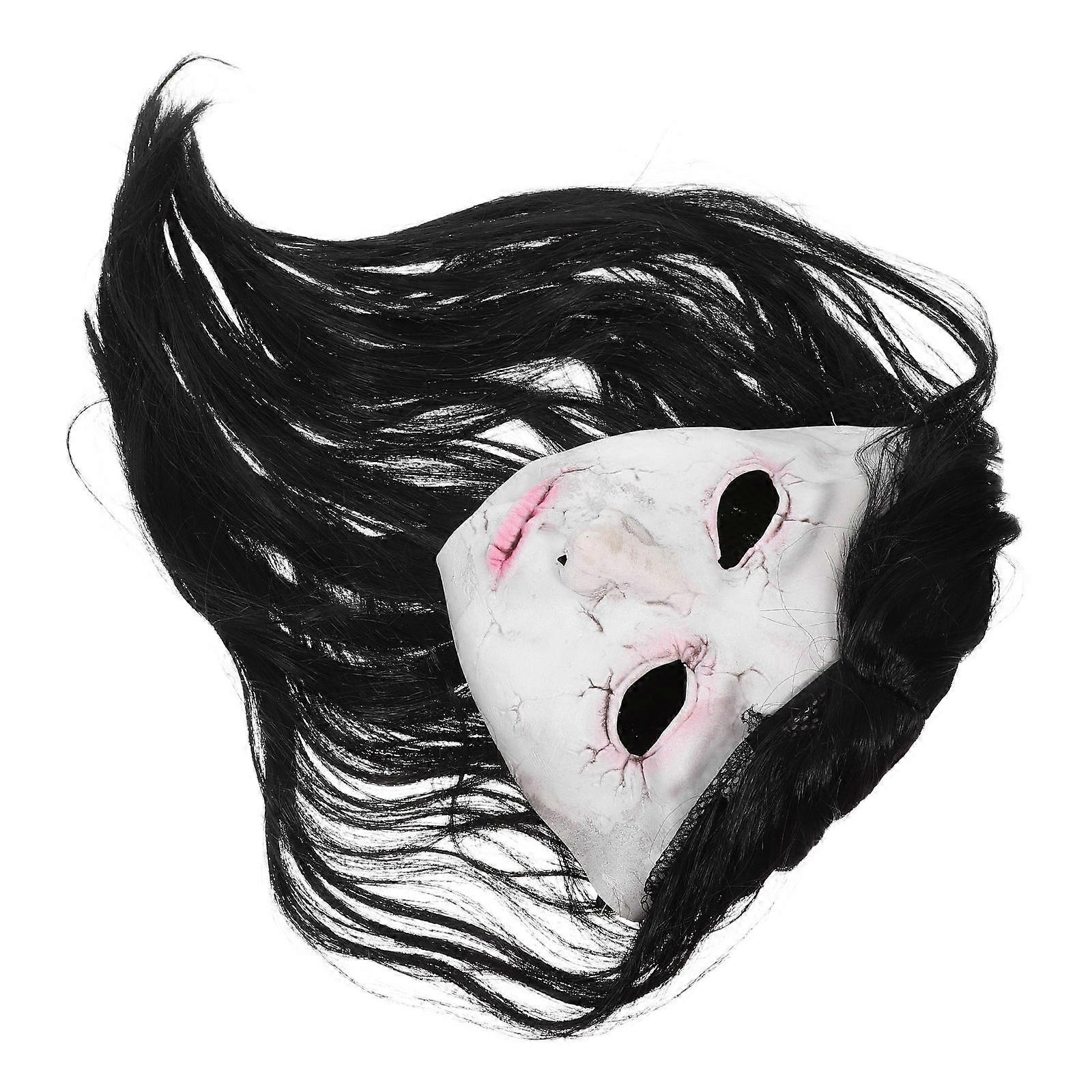 Halloween Creepy Ghost Mask Latex Full Face Cover for Party 4Pcs Set