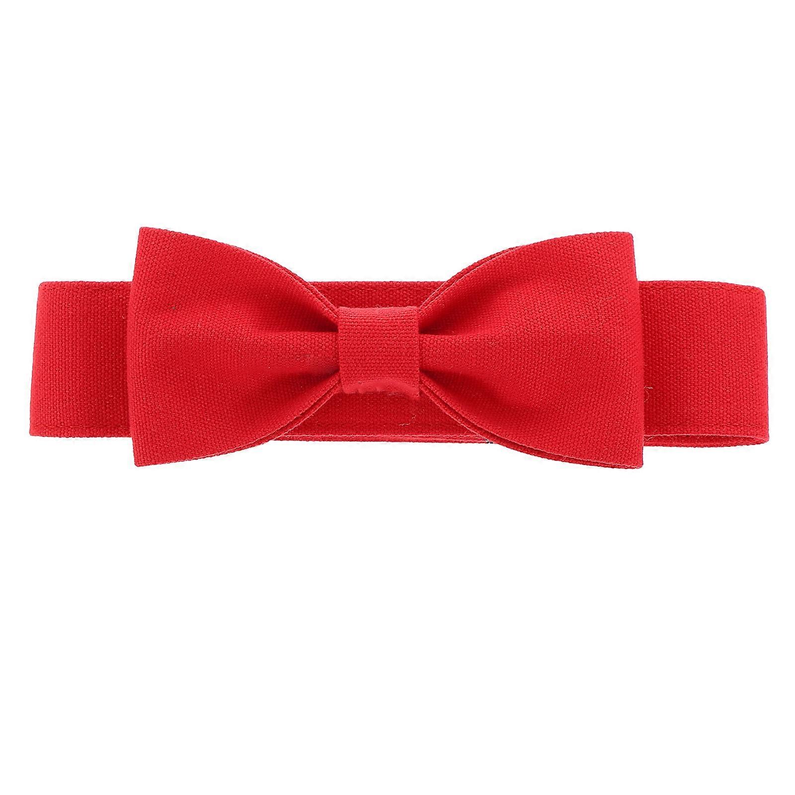 Canvas Dog Bow Tie Red with Chic Standout Design for Pets