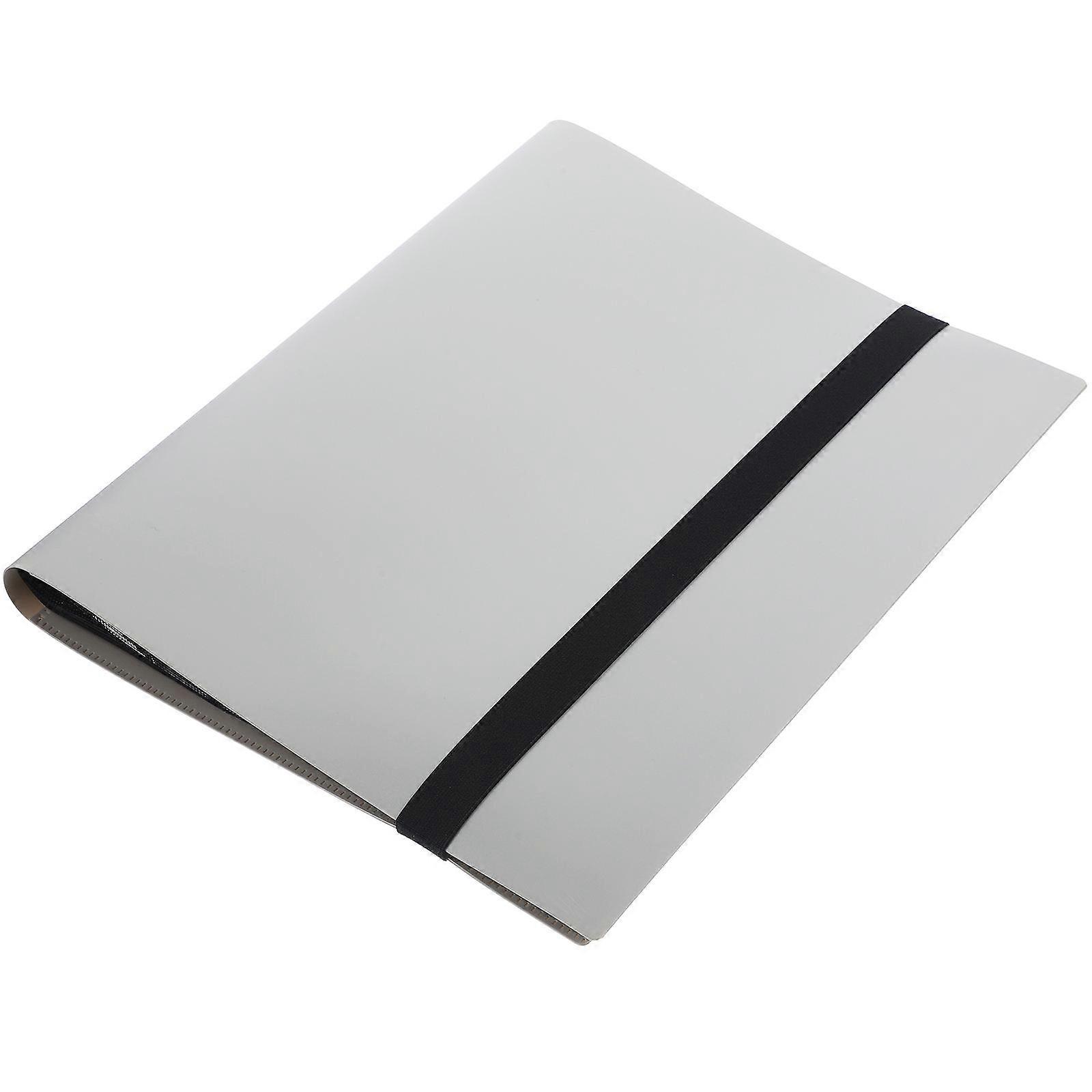 2Pcs Card Album Container For Collectors Designed For Game Card Organization Grey 30.5X24.5X1CM Protection