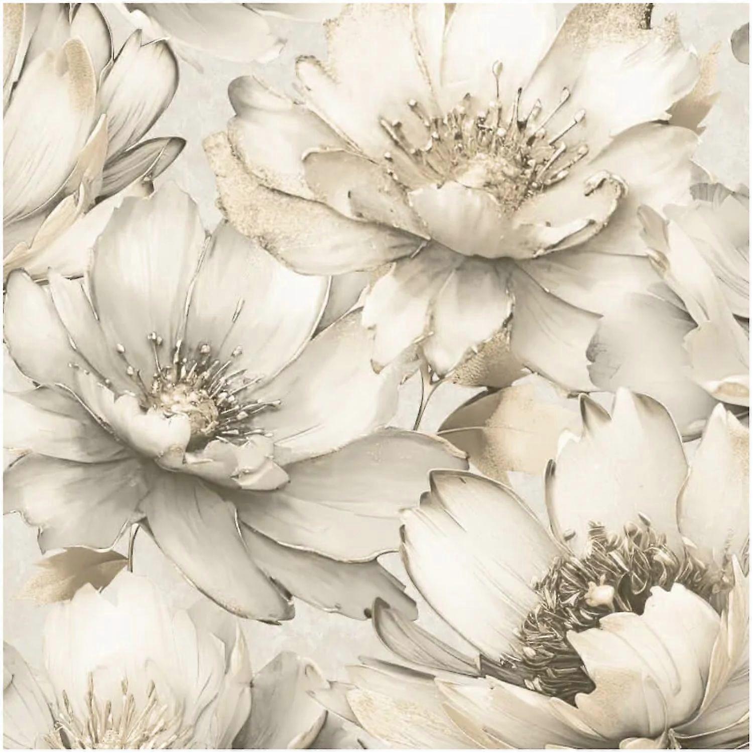 Muriva Aminah Floral Cream Wallpaper
