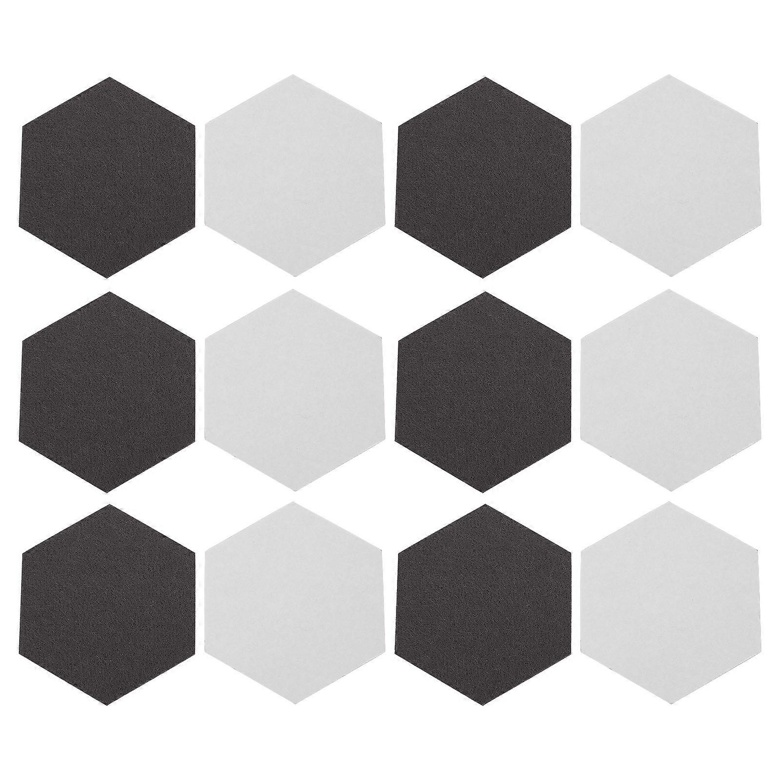 Self-Adhesive Memo Board for Decoration 24Pcs Felt Hexagon Wall Boards