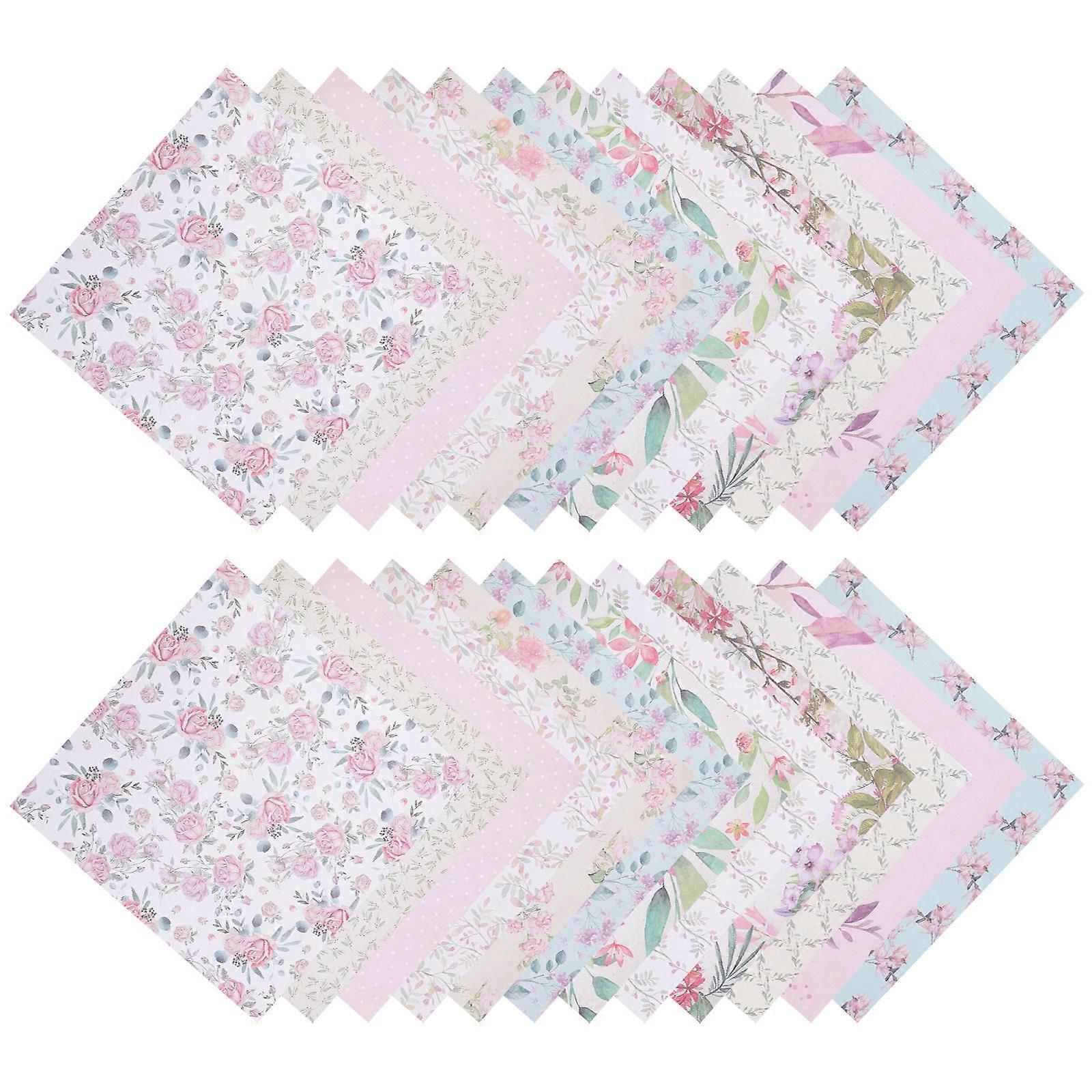 Textured Paper Decorative Craft Paper Holiday Cards Square Shape Neutral PH 24 Sheets