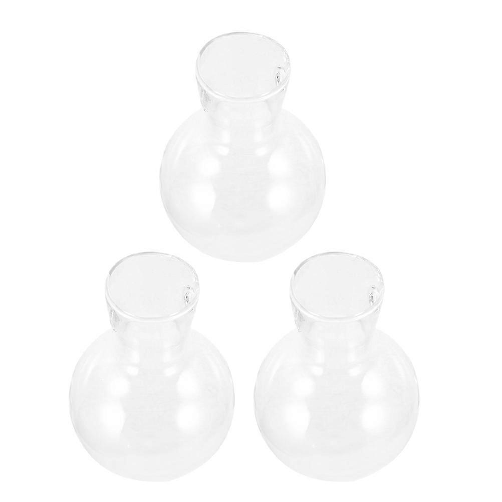 Round Glass Planter Jars Perfect For Floral Display In Home And Office 6 Pcs High Borosilicate Transparent Vases