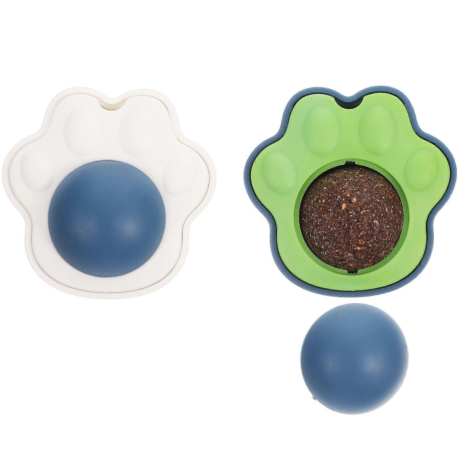 Rotating Catnip Shape Cat Toy for Licking 10Sets