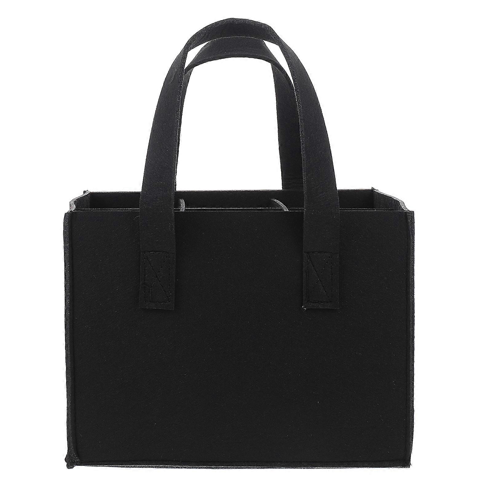 Stylish Carrying Bag Rectangular Storage For Office Use 24X18X16CM Felt Material 1Pack