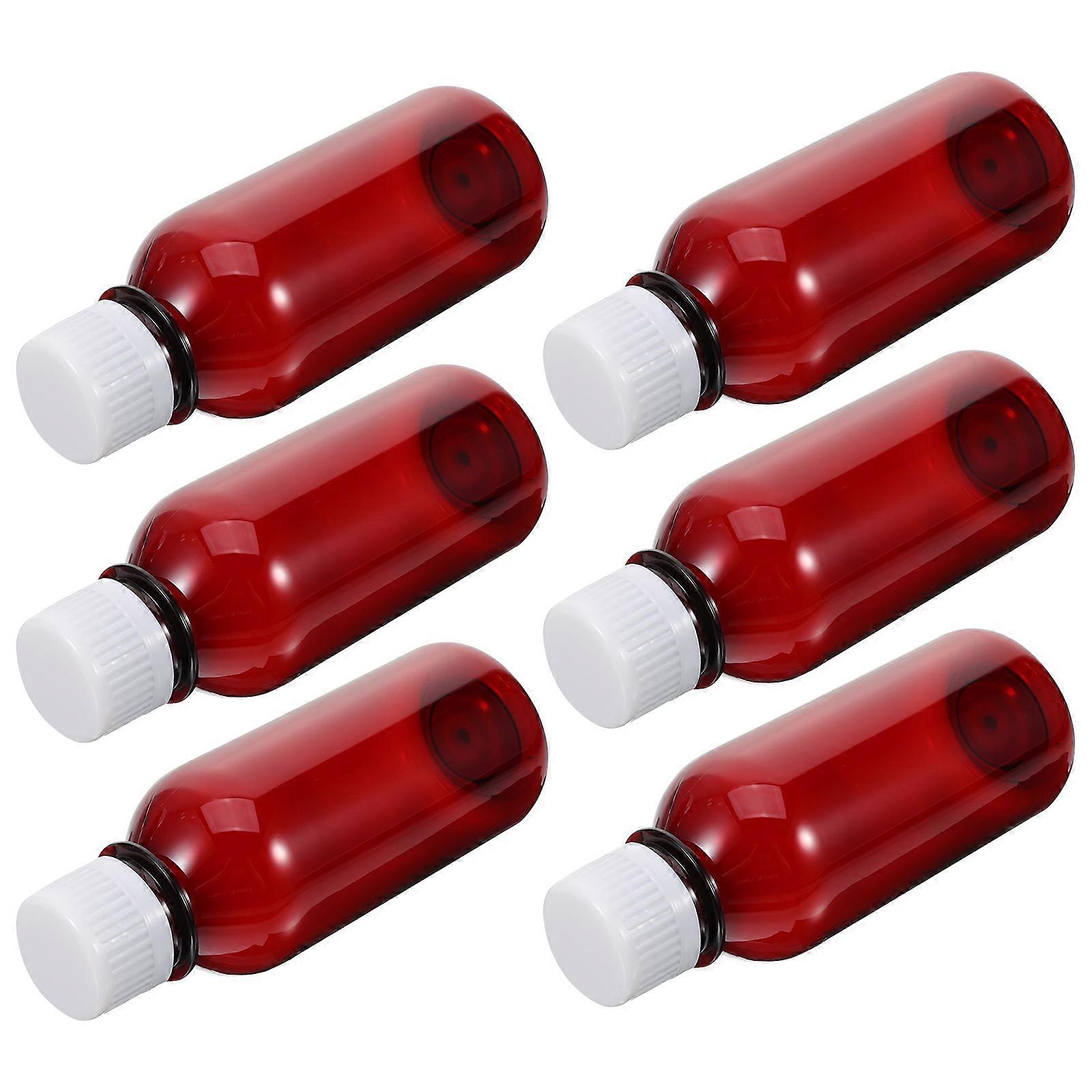 Light Blocking Medicine Bottle Set Of 24Pcs Dark Red Rectangular Travel Organizers For Effective Dosage Distribution