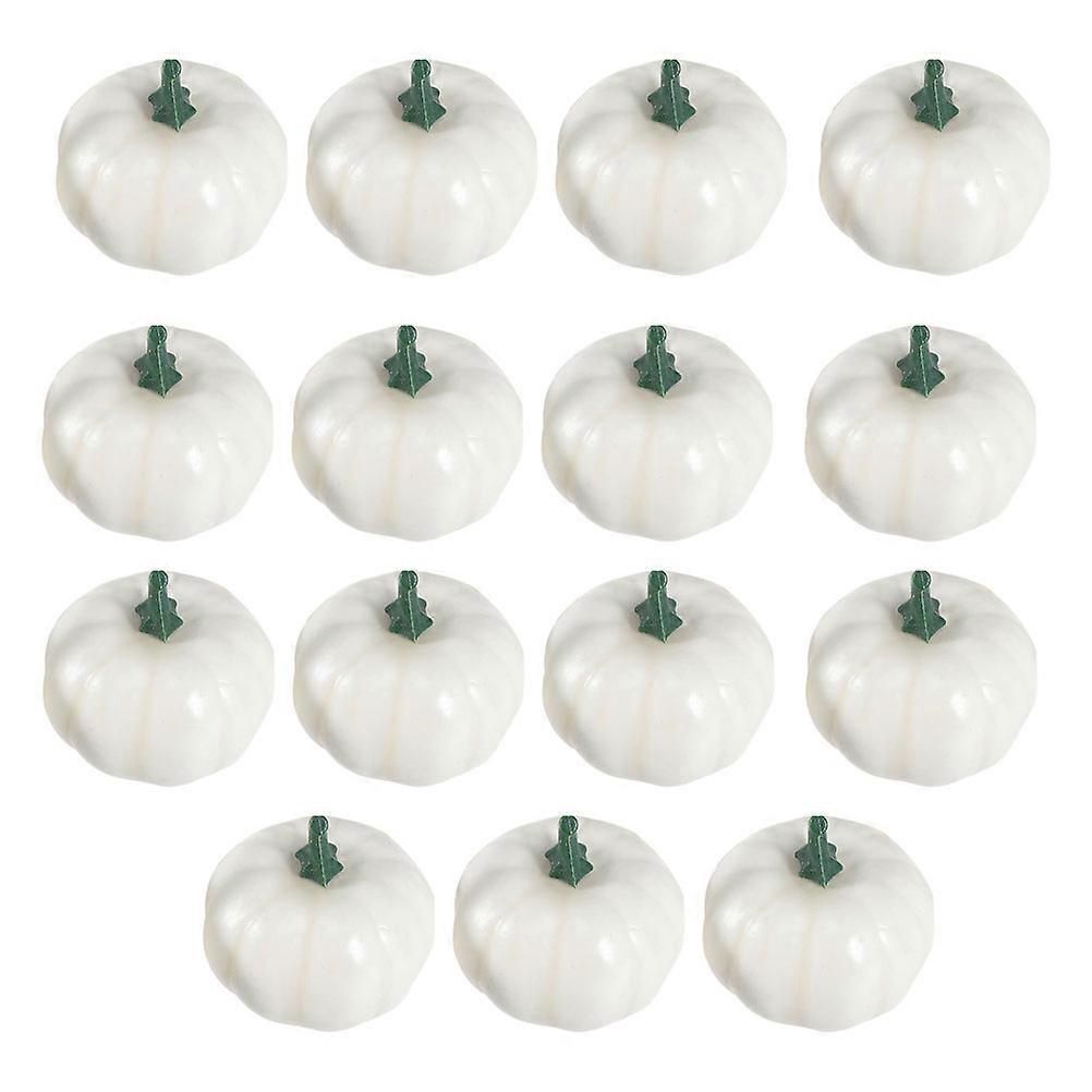White Simulation Pumpkin Decoration for Halloween DIY Craft with 45Pcs