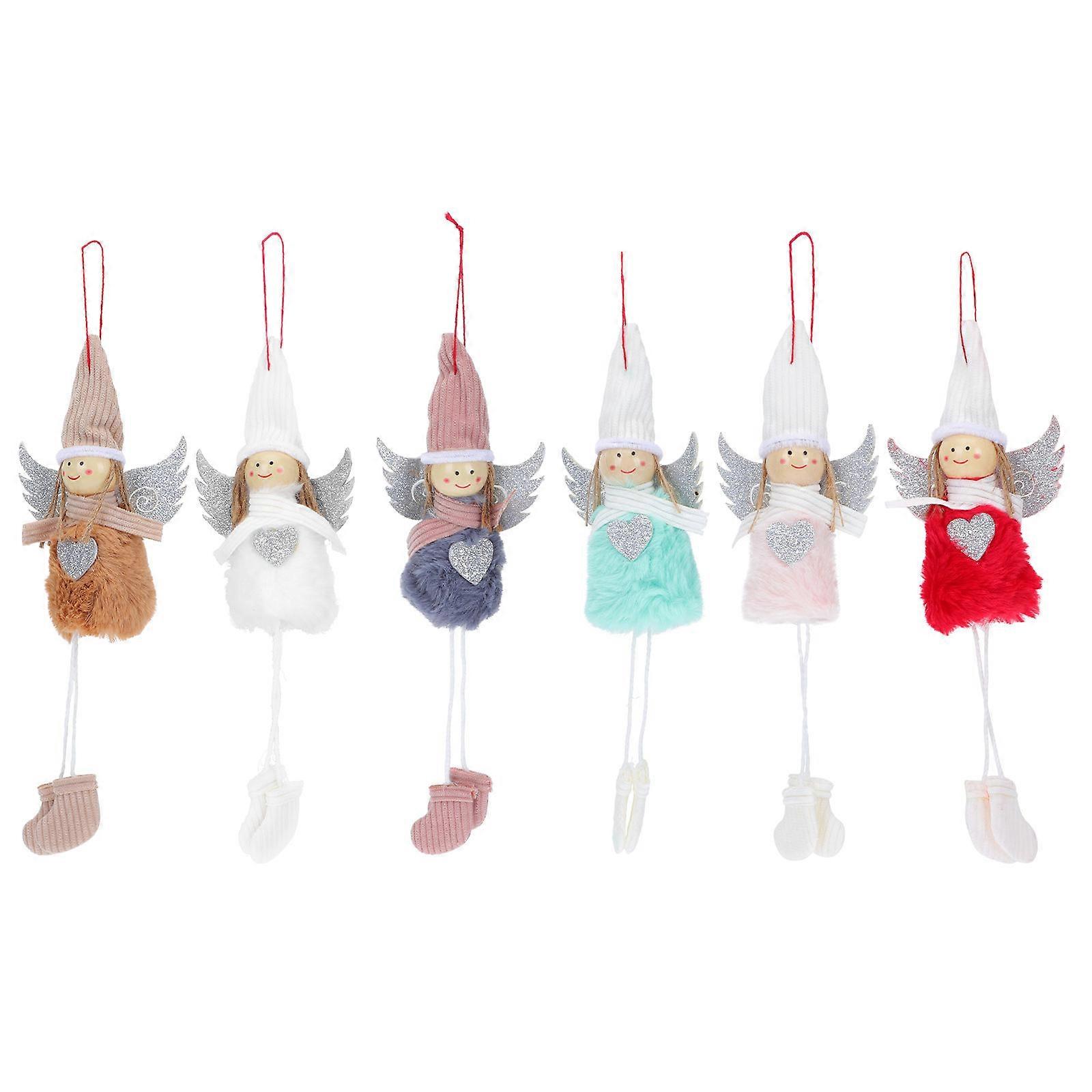 Pendentif créatif en forme de poupée ange pour sapin de Noël, 36 pièces