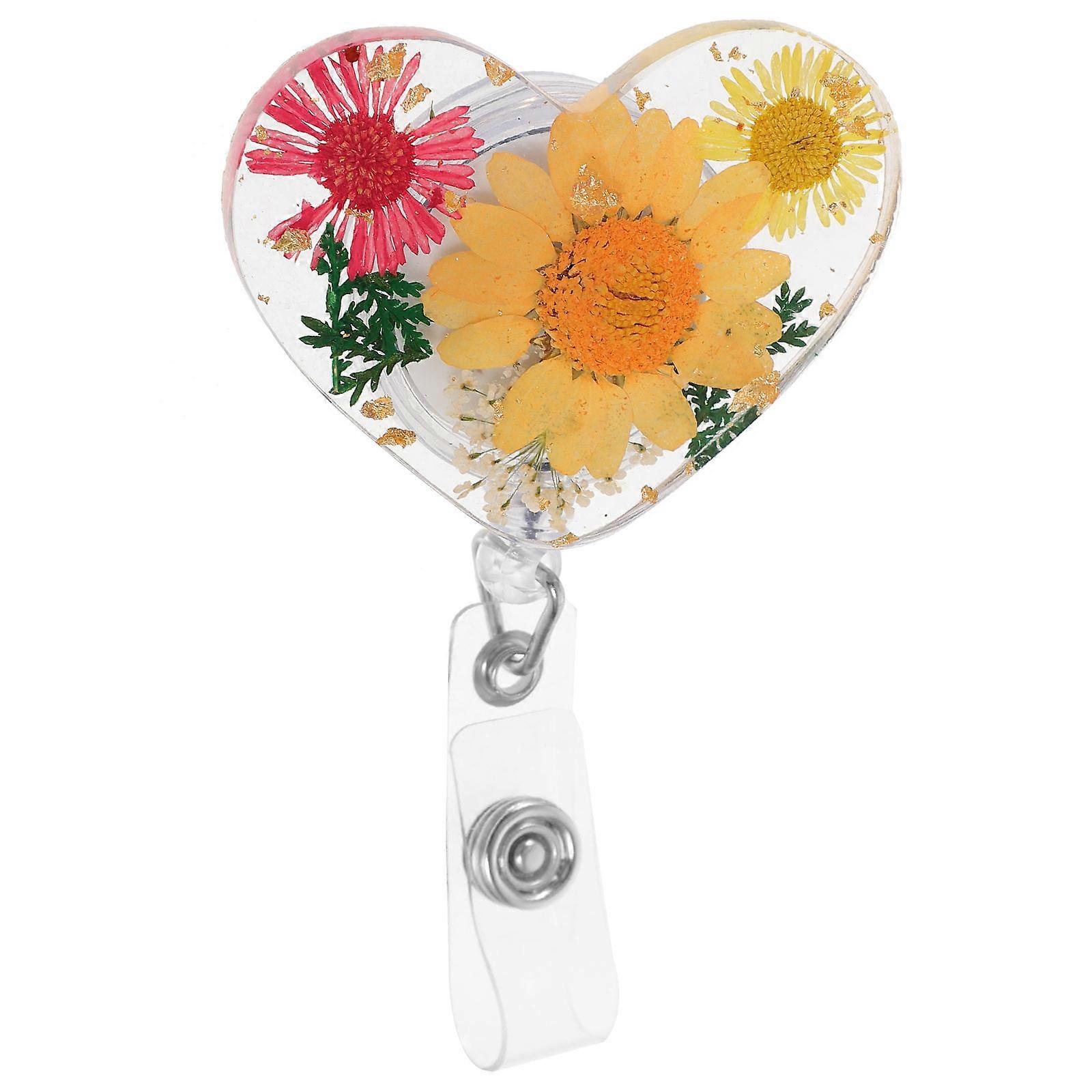 Decorative Badge Reel For Factory Workers And Nurses In Multi Color With Retractable Function Made Of Acrylic 1Pack