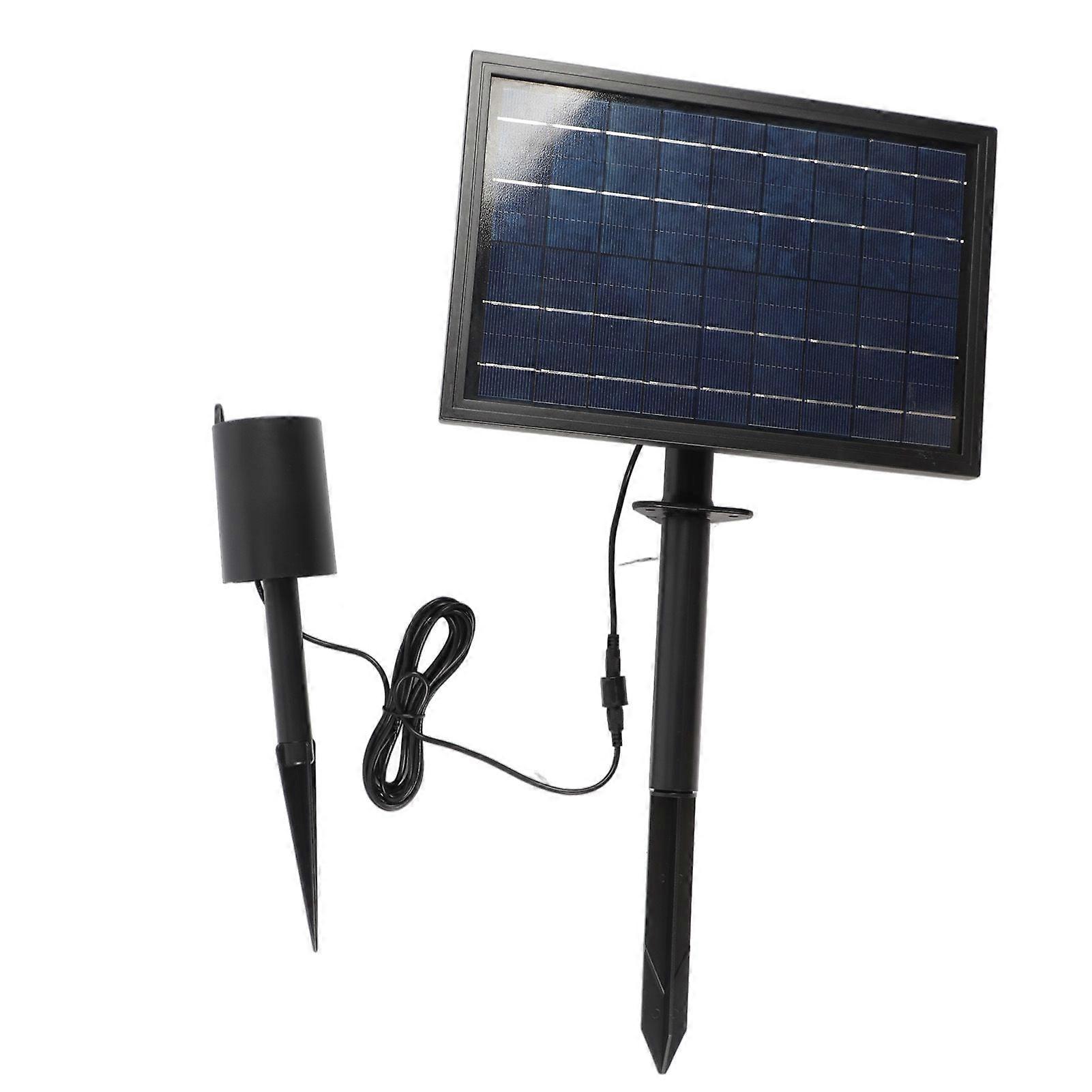 8W Solar Air Pump Kit with Hose and Bubble Stones 3 Working Modes Pond Aerator Bubble Oxygenator