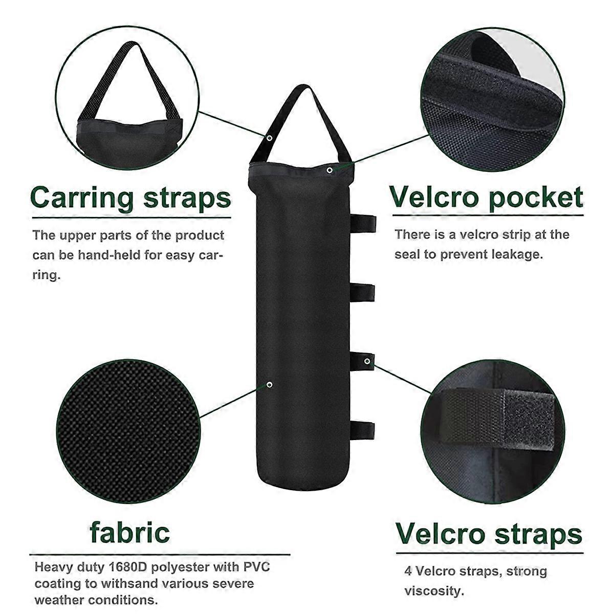 4PCS horní pytle s pískem pro nohy vrchlíku (nosnost 120 liber) Pytle s pískem