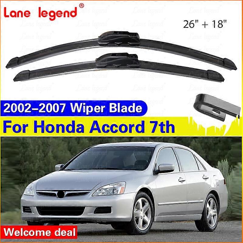 Applies to For Honda Accord 7th 2002-2007 Front Windshield Wiper Blades 2pcs Windscreen Window Accessories 2003 2004 2005 2006 26"+18"