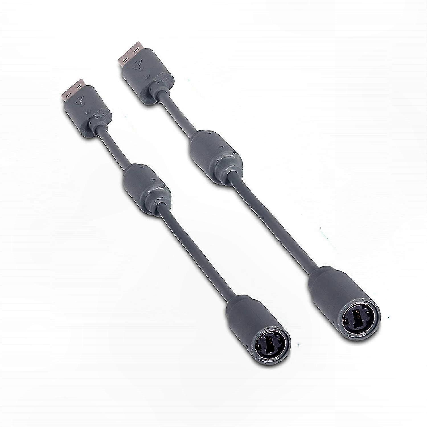 2 Pack  360 Wired Controller USB Breakaway Cable Replacement - Dark Grey