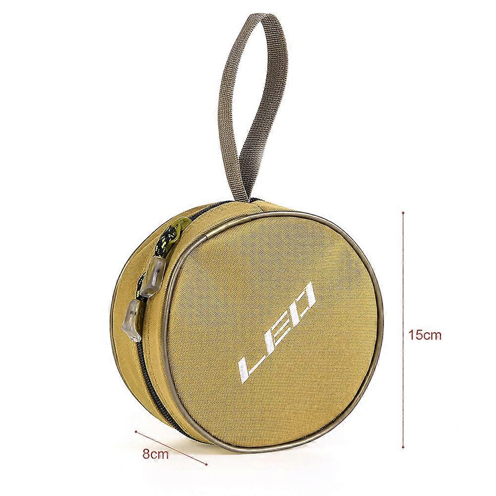 Fishing Pouch Round Storage Bag for Safe Storage One Layer Khaki