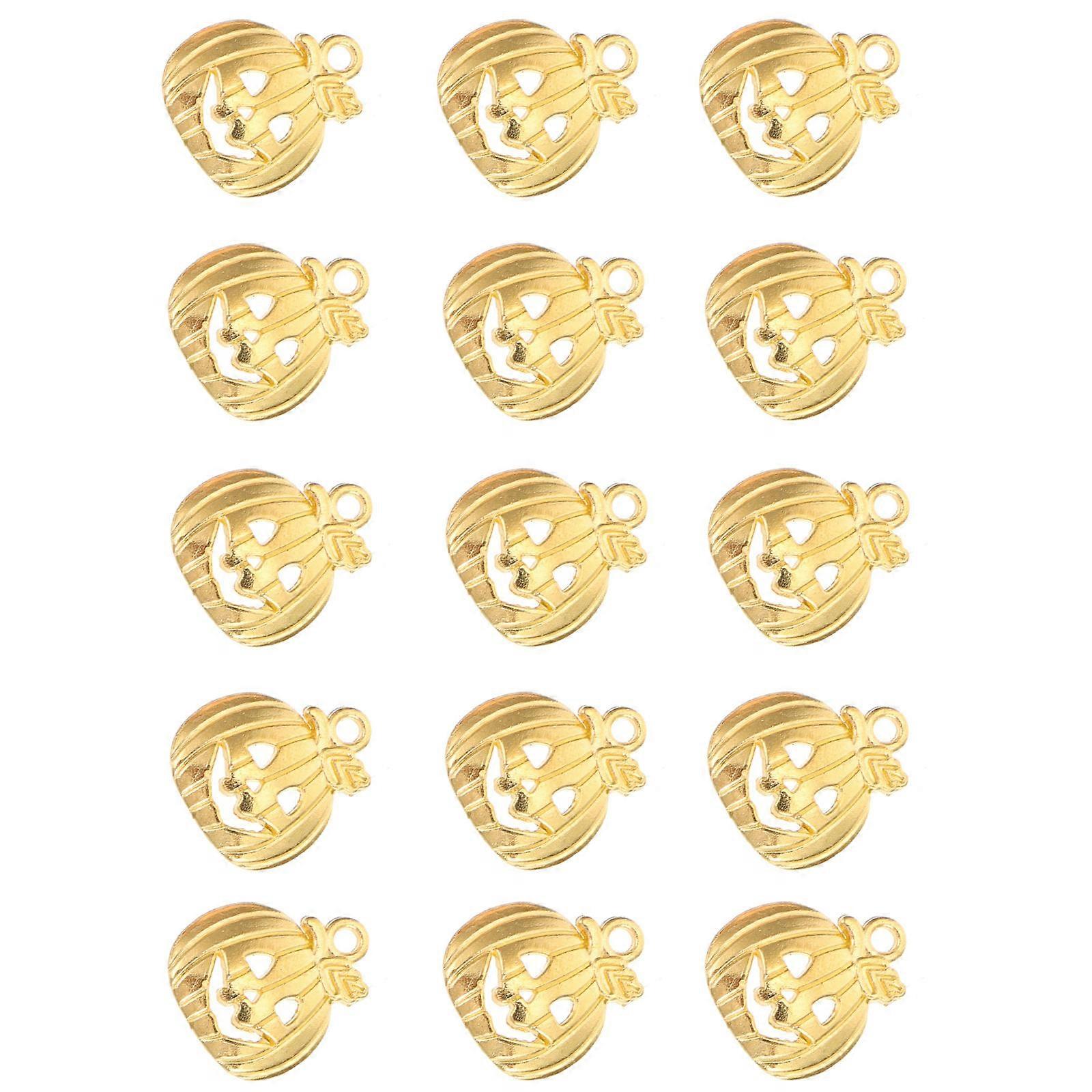 Pumpkin Design Charms 200 Pcs For Halloween Decorations With Unique Style And Golden Color For Craft Enthusiasts