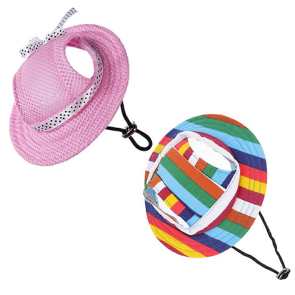 Dog Cloth Hat Pet Decoration for 6Pcs Adjustable Hat Accessory