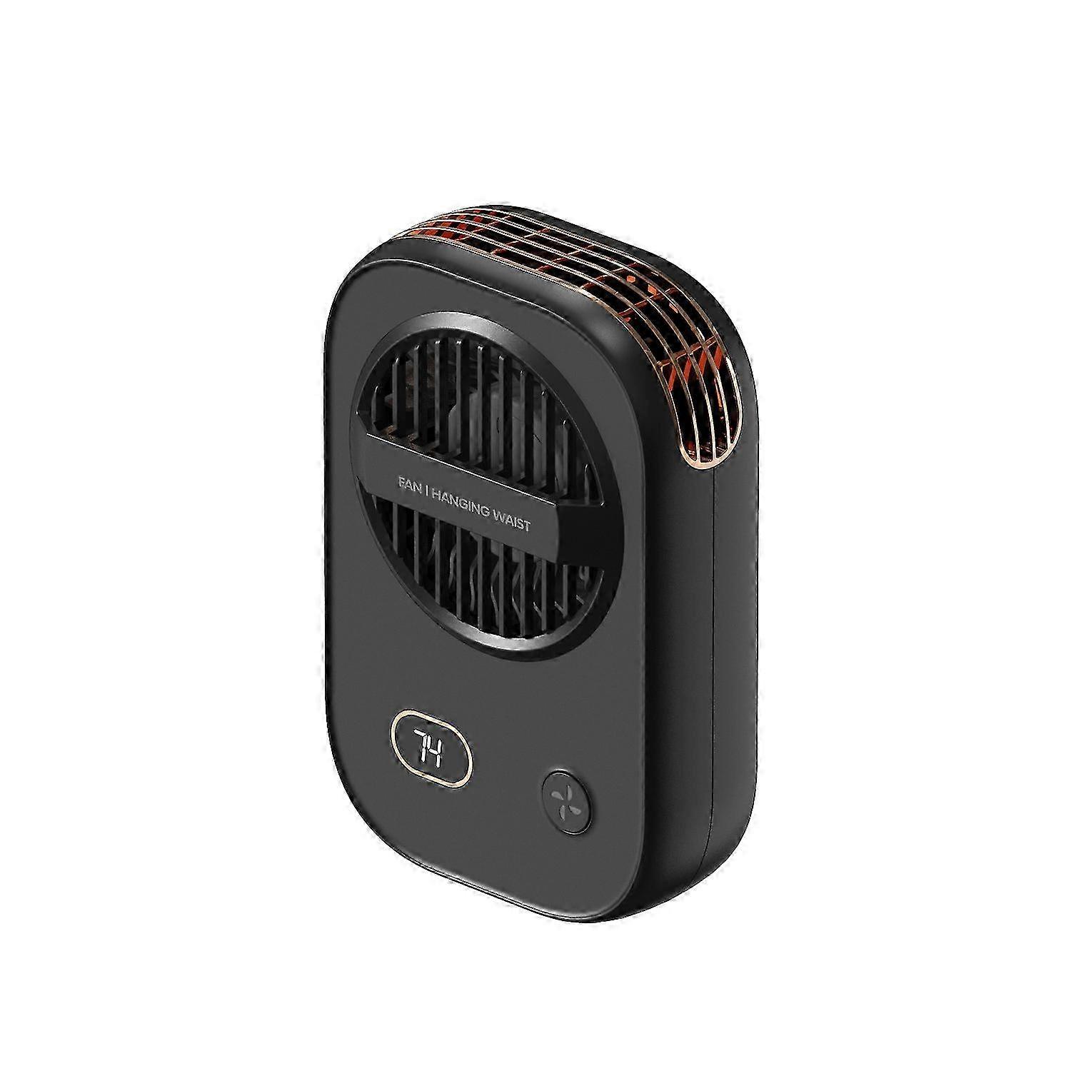 Hanging waist fan outdoor high wind digital display silent desktop small fan lazy USB hanging neck fan 26s