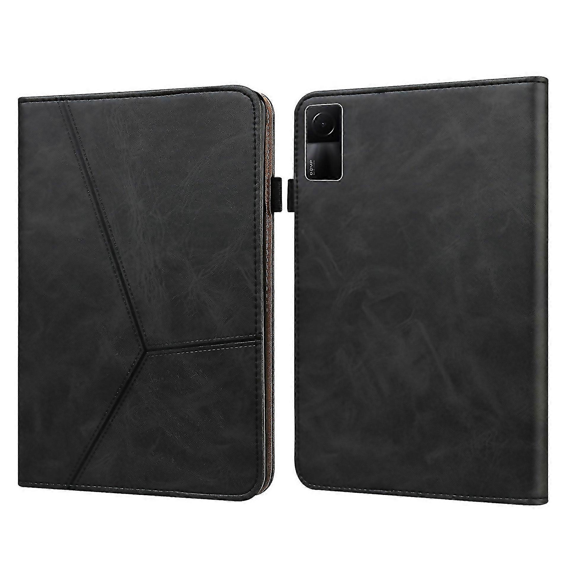 For Xiaomi Redmi Pad 1061 2022 Solid Color Embossed Striped Leather