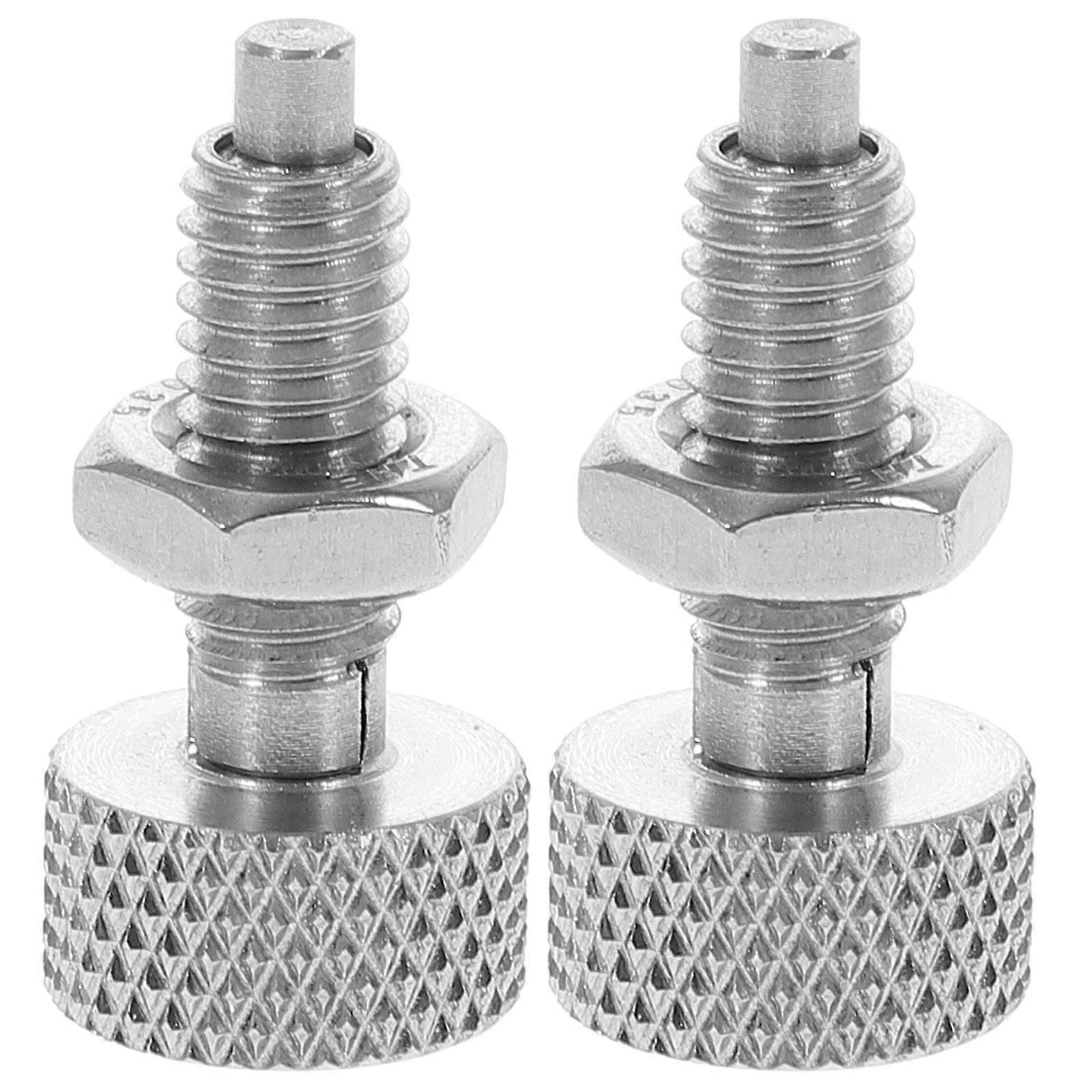 2pcs Retractable Spring Plunger Stainless Steel Indexing Plunger Locking Plunger