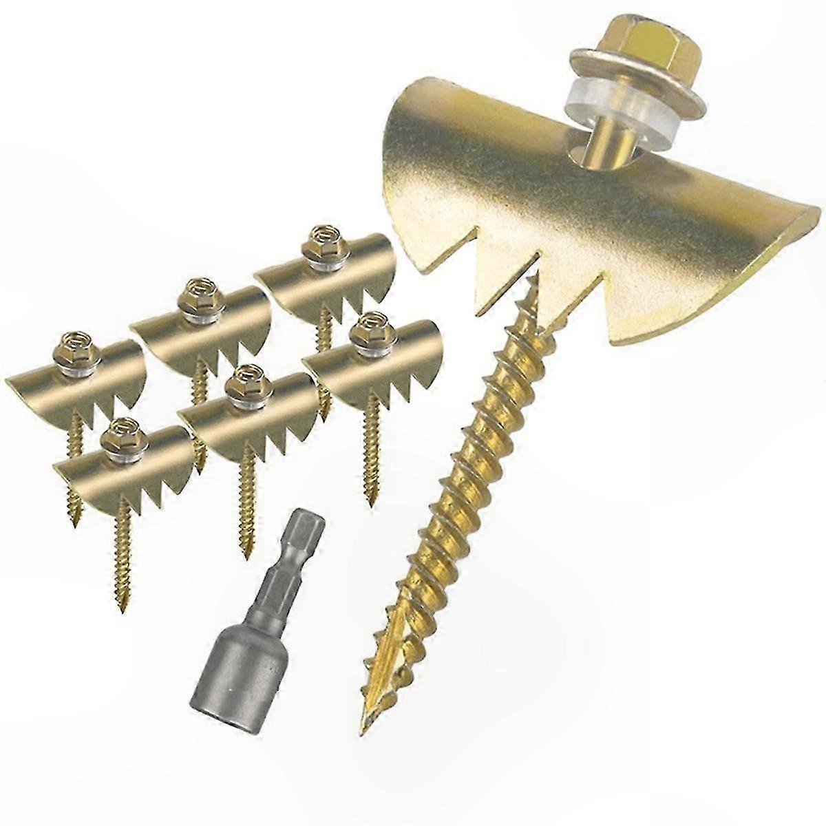 50-Pack Galvanized Anti-Slip Fence Staples for Softwood and Wire