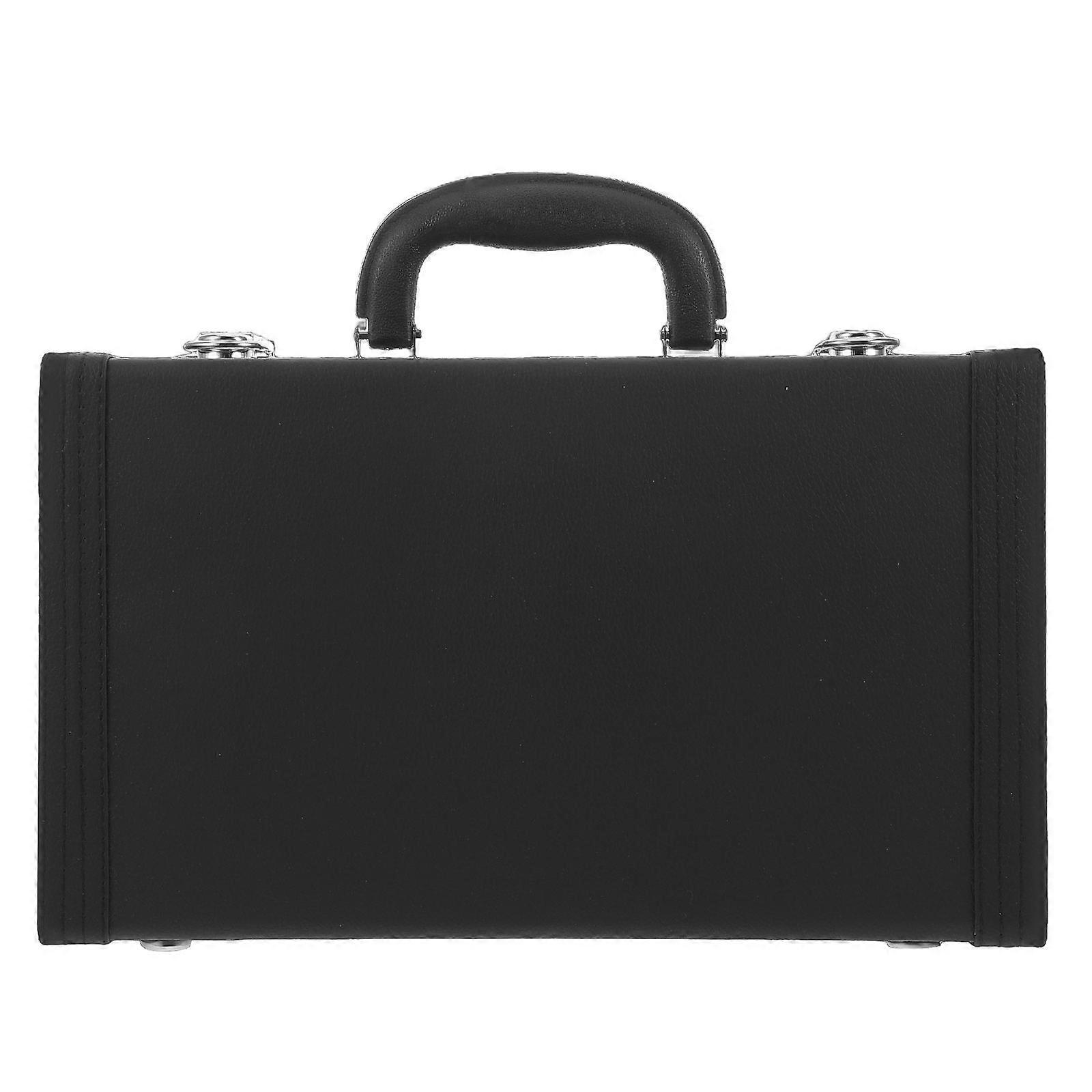 Portable Clarinet Case - Hard Pu Waterproof Storage Bag With Ergonomic Handle - Anti Pressure Black Clarinet Storage Box With Latch Lock