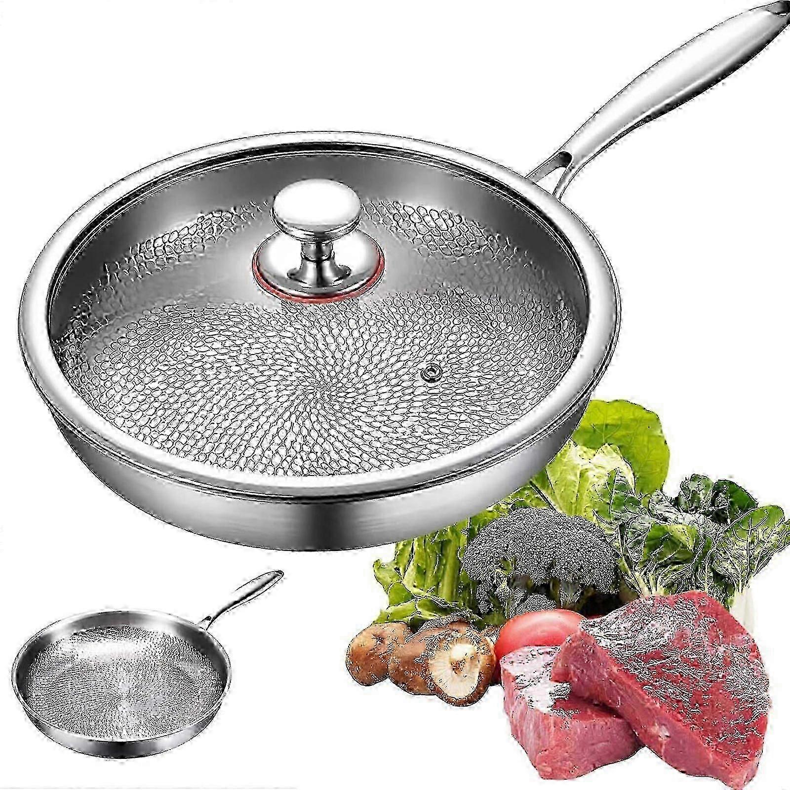 Titanium Frying Pan,26cm/28cm,Quick Even Heating Lightweight