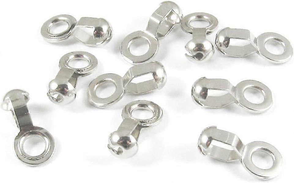 Ball Chain #6 Lamp/Fan Pull Loop Connectors-SILVER (10 pieces)