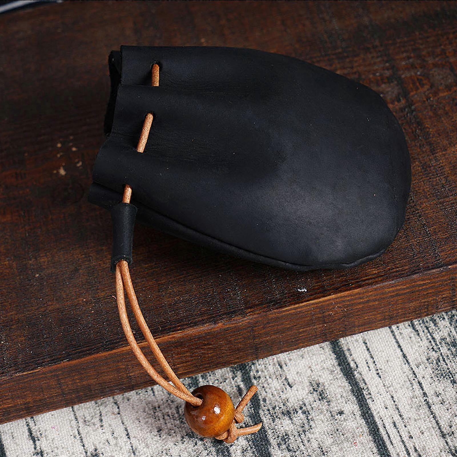 Medieval Drawstring Coin Bag Soft PU Leather Christmas