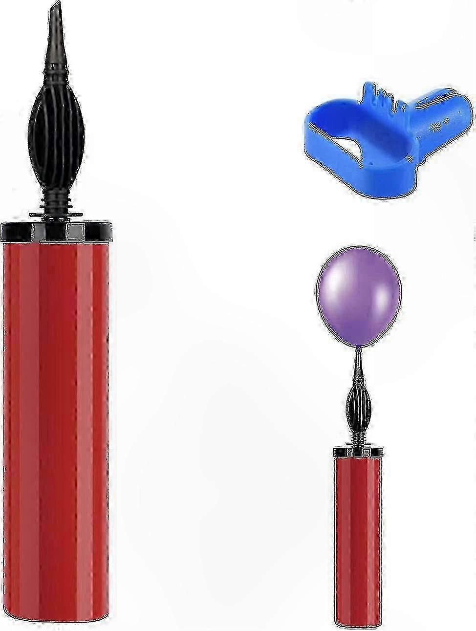 Dual-Action Hand Pump for Gym Balls, Yoga Balls, and Inflatable Toys, Includes Ties and Accessories, Macaron Color, Fast Manual Inflation Solution
