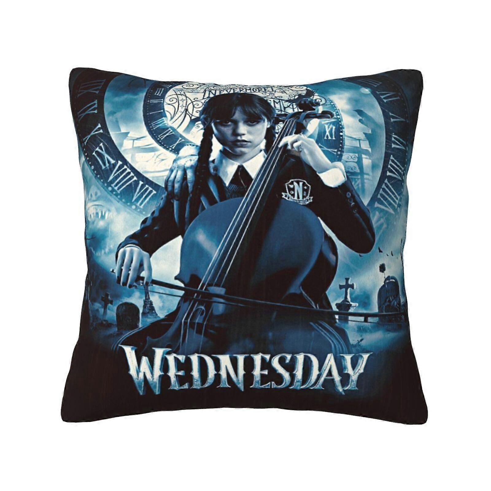 k552 Wednesday Addams Onzichtbare Superzachte En Gezellige Luxe Kussenslopen met ritssluiting, 1 Kussensloop, Dubbelzijdig afdrukkenWBZT3709