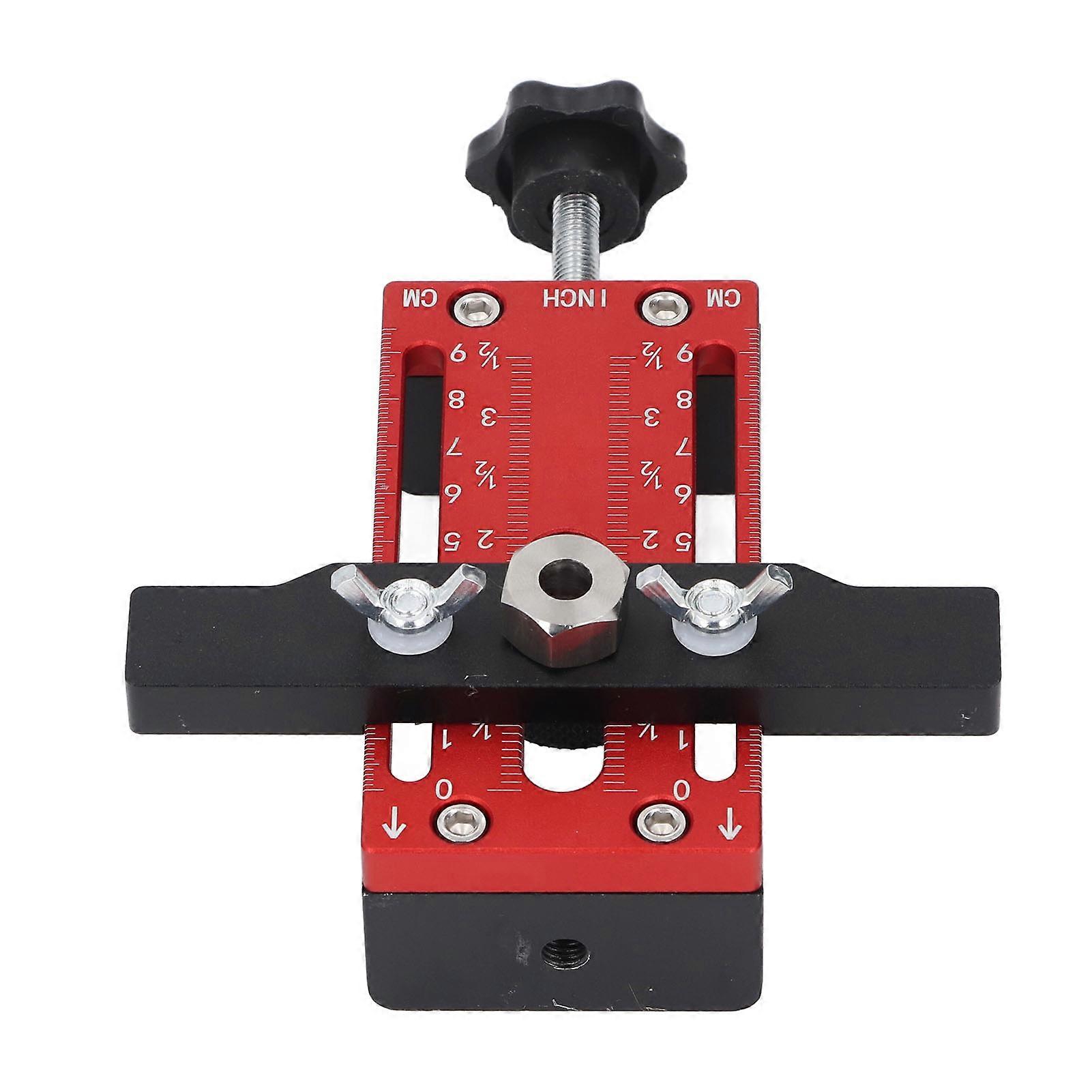 Cabinet Door Mounting Jig Aluminum Alloy Hardware Handle and Rebound Device Installation Locator 0‑70MM Adjustable 
