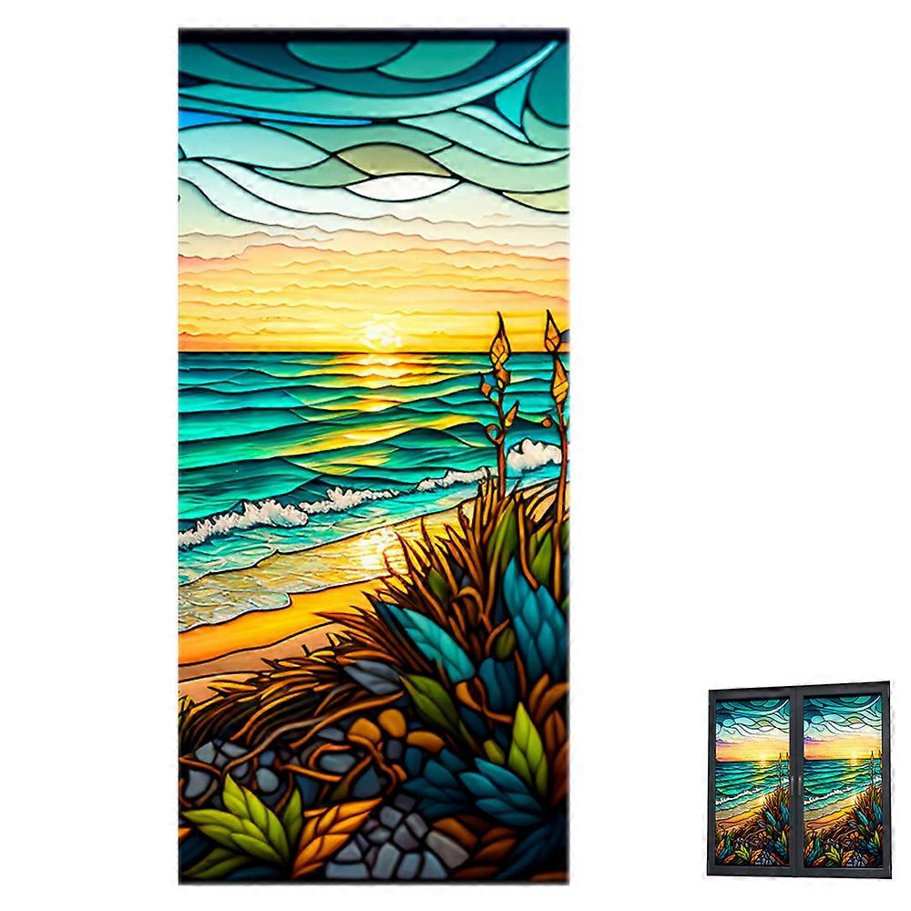 1 Sheet Window Privacy Film for Doors Static Cling Sun Blocking